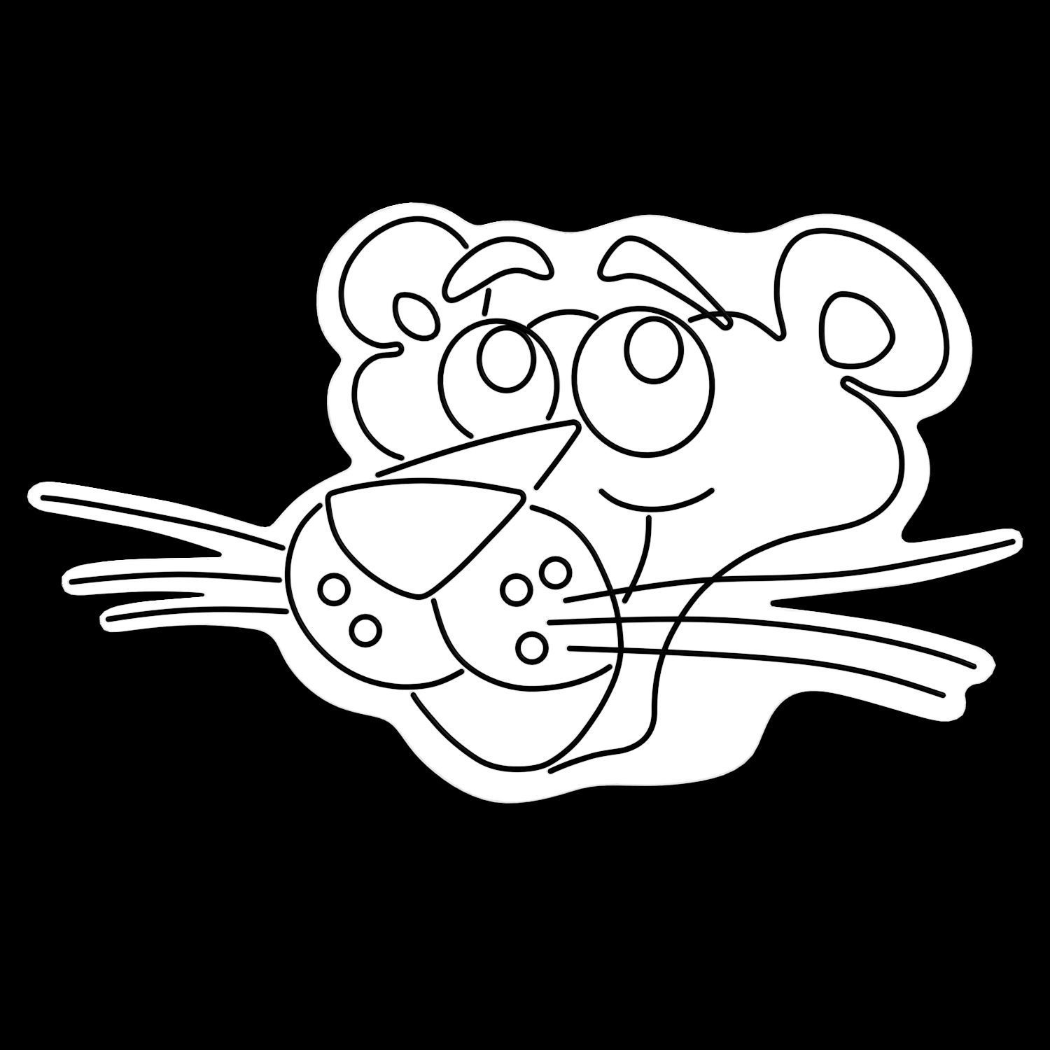 Pink Panther Neon Sign 3D model_2