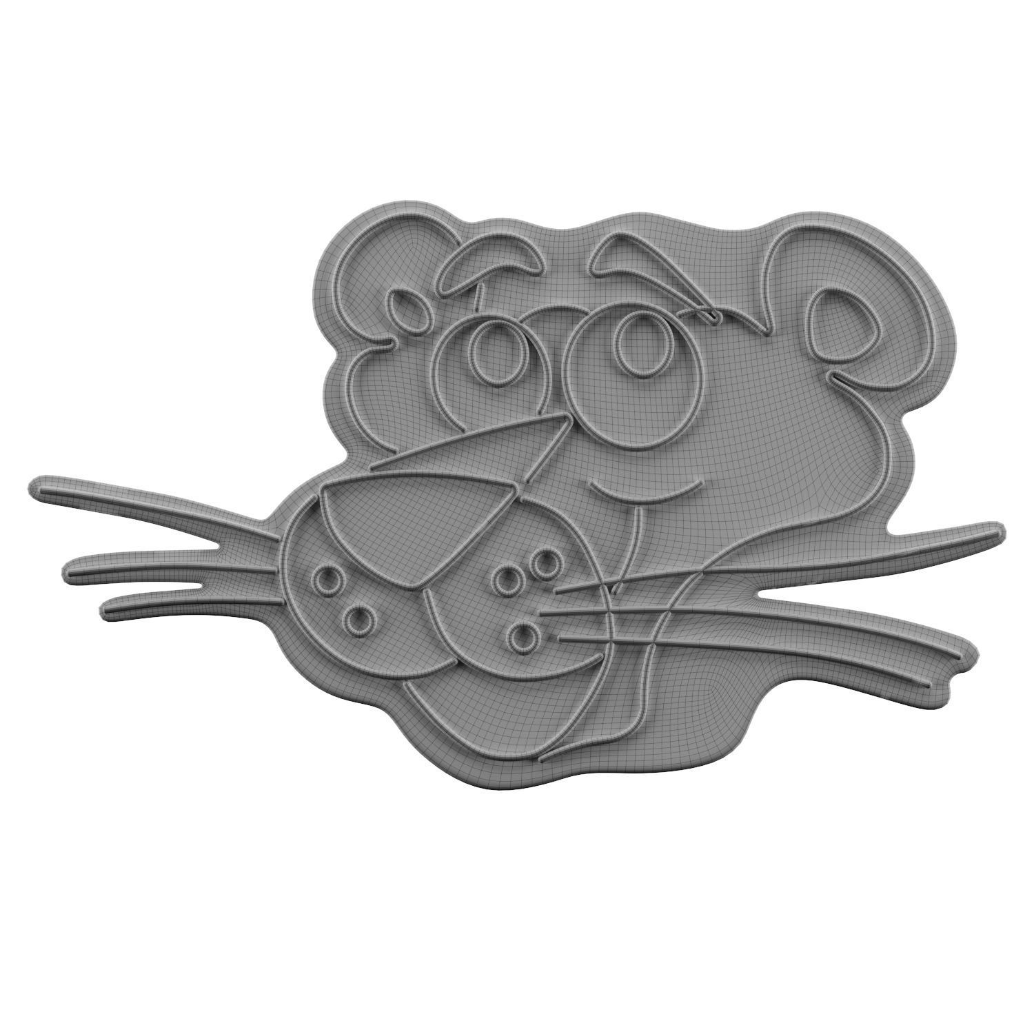 Pink Panther Neon Sign 3D model_1