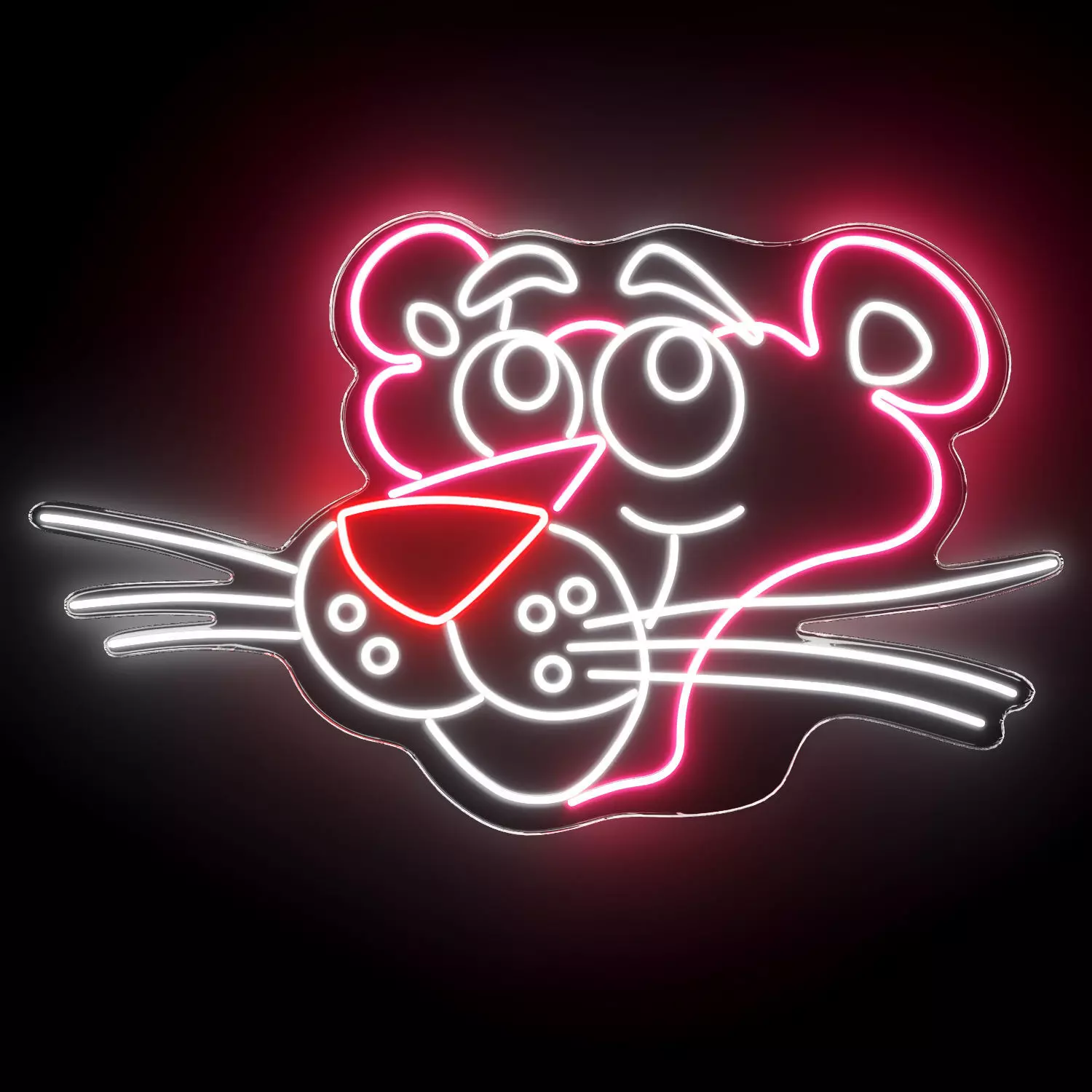 Pink Panther Neon Sign 3D model_0