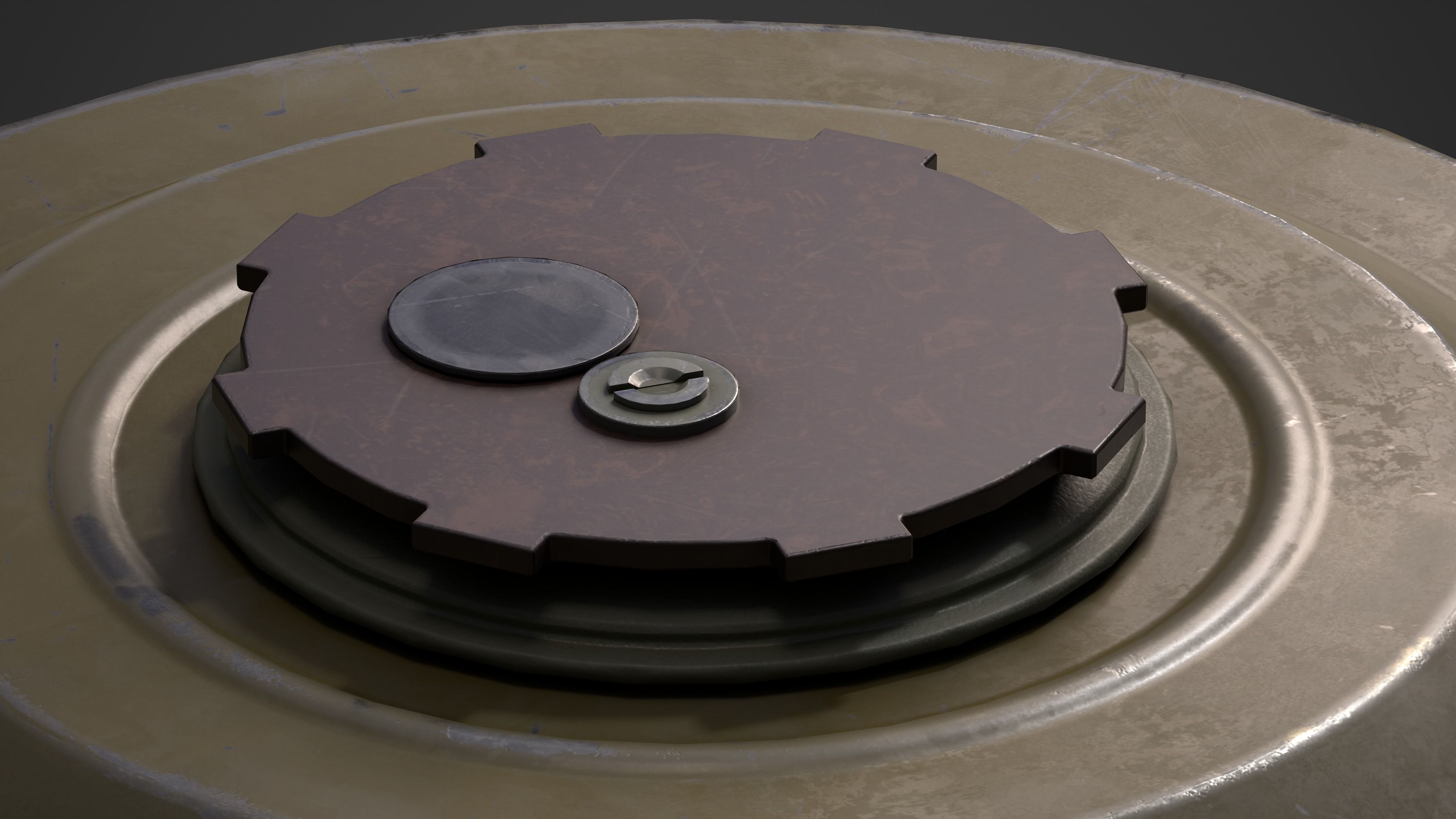 TM-62M AntiTank Landmine Low-poly 3D model_2