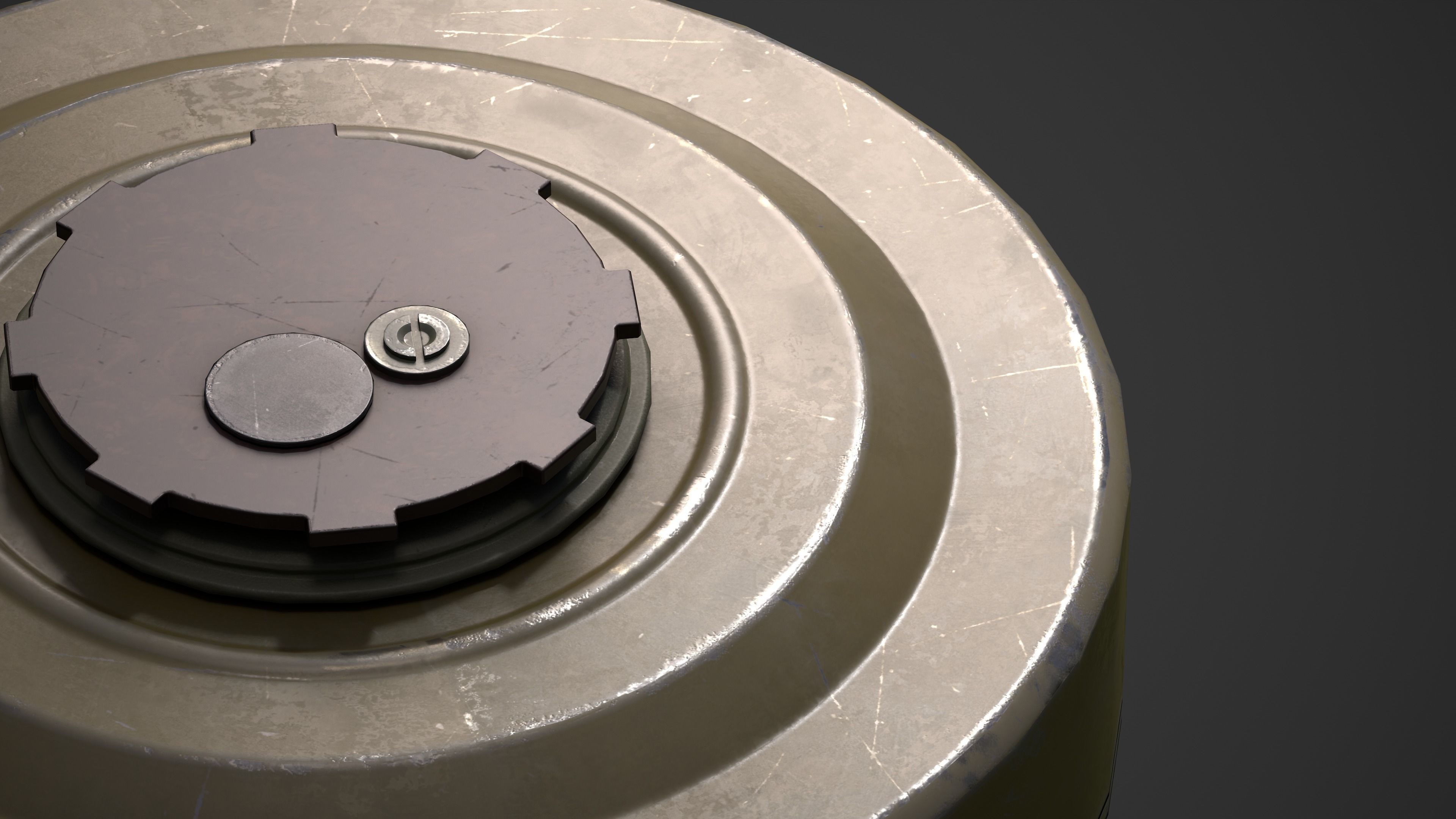 TM-62M AntiTank Landmine Low-poly 3D model_4