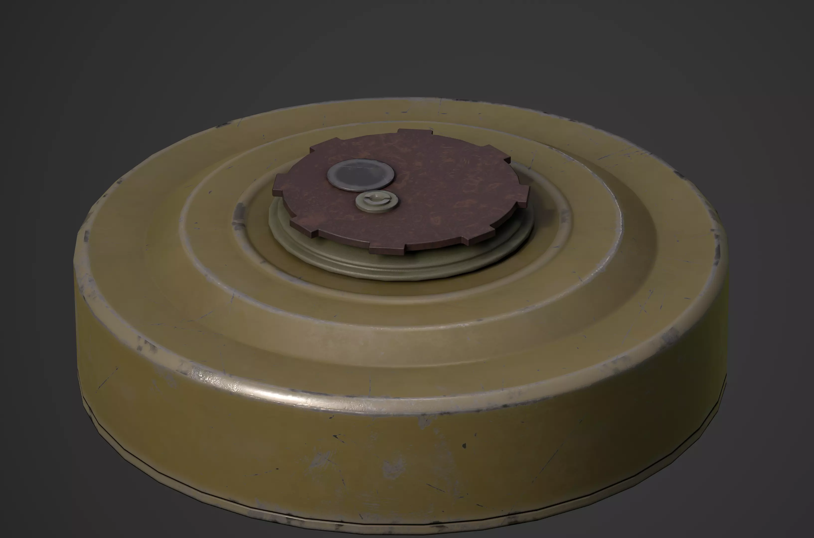 TM-62M AntiTank Landmine Low-poly 3D model_0