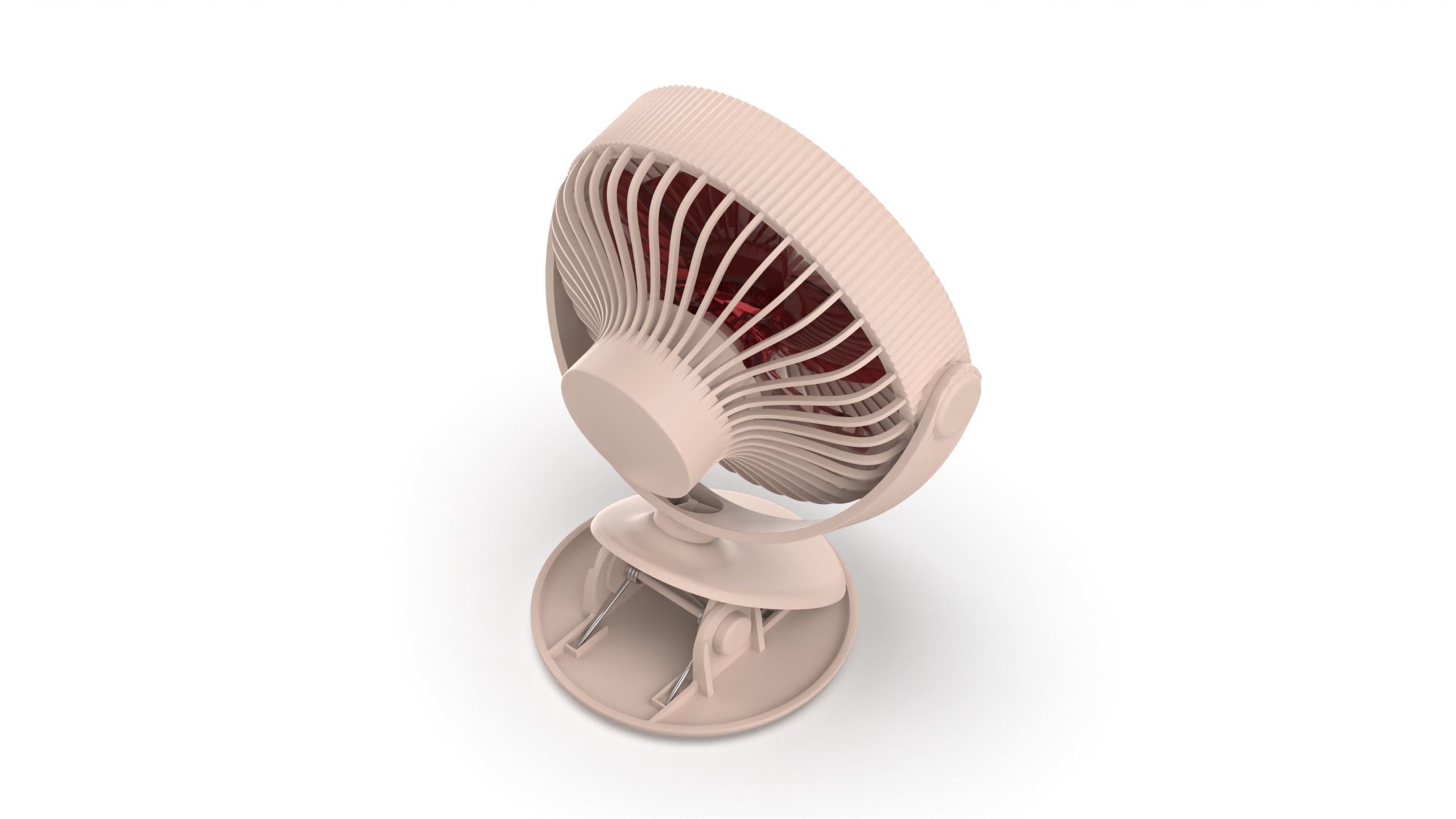 Portable Rechargeable Mini Fan 3D model_8