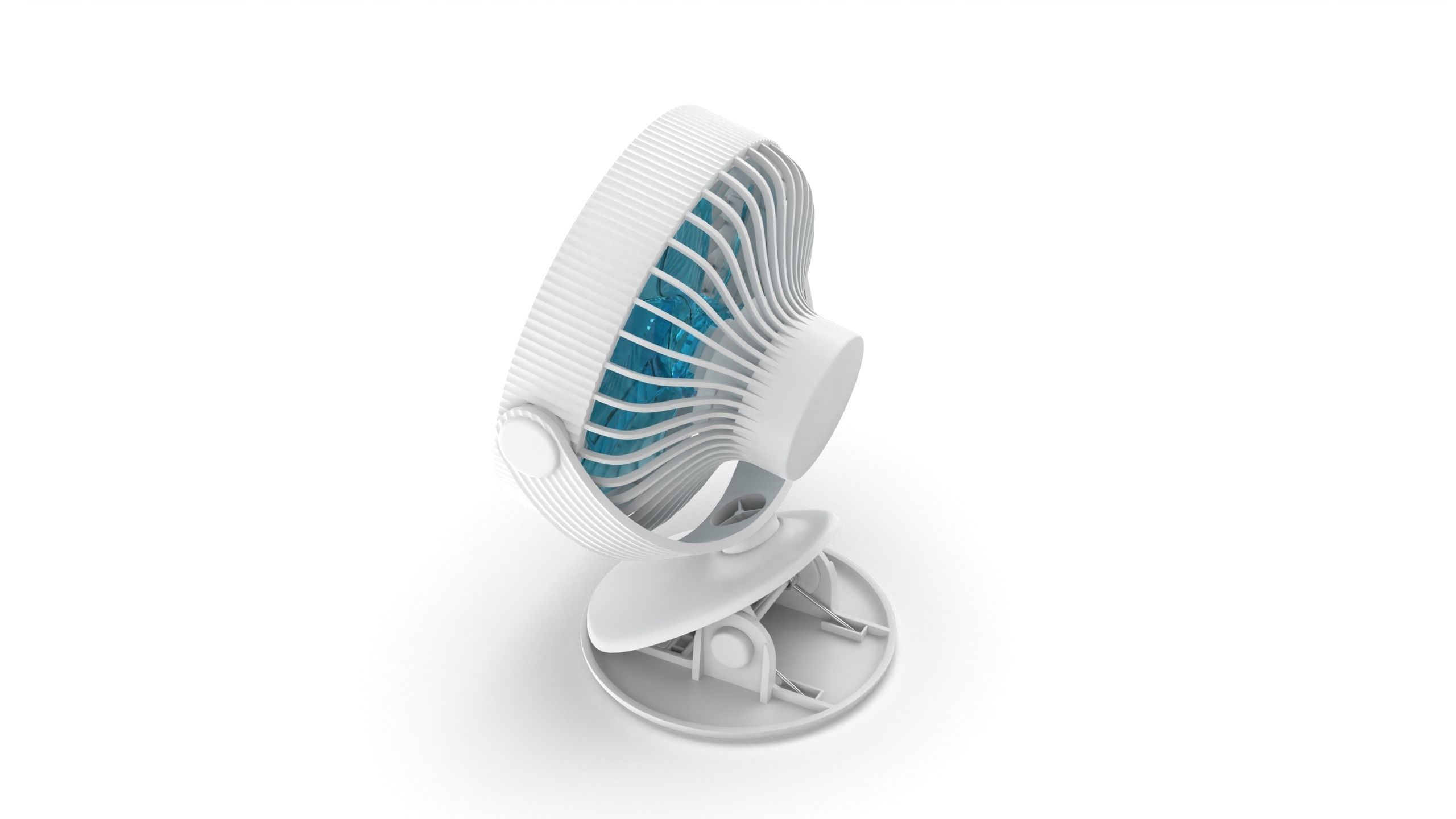 Portable Rechargeable Mini Fan 3D model_5