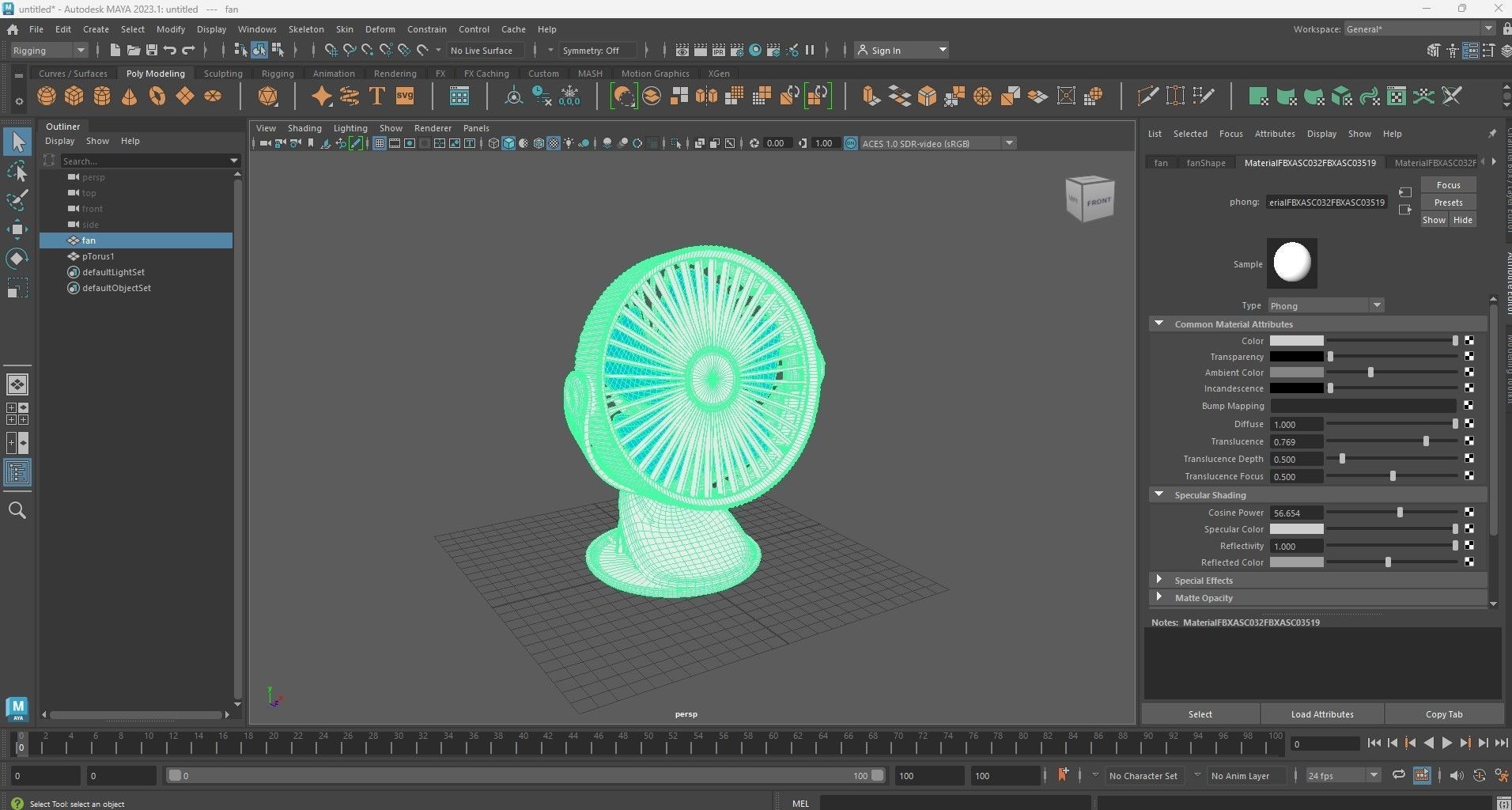 Portable Rechargeable Mini Fan 3D model_22