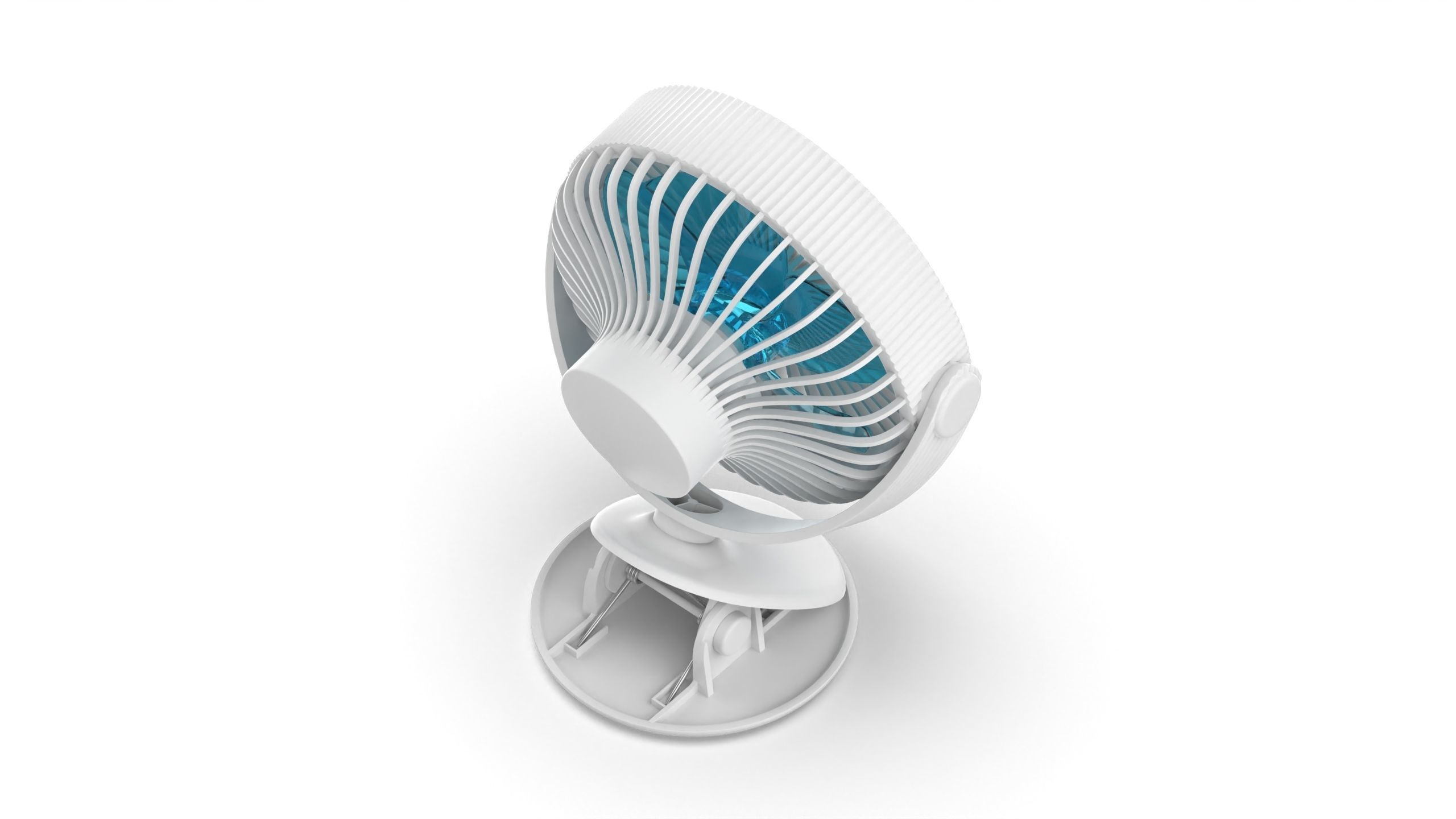 Portable Rechargeable Mini Fan 3D model_2