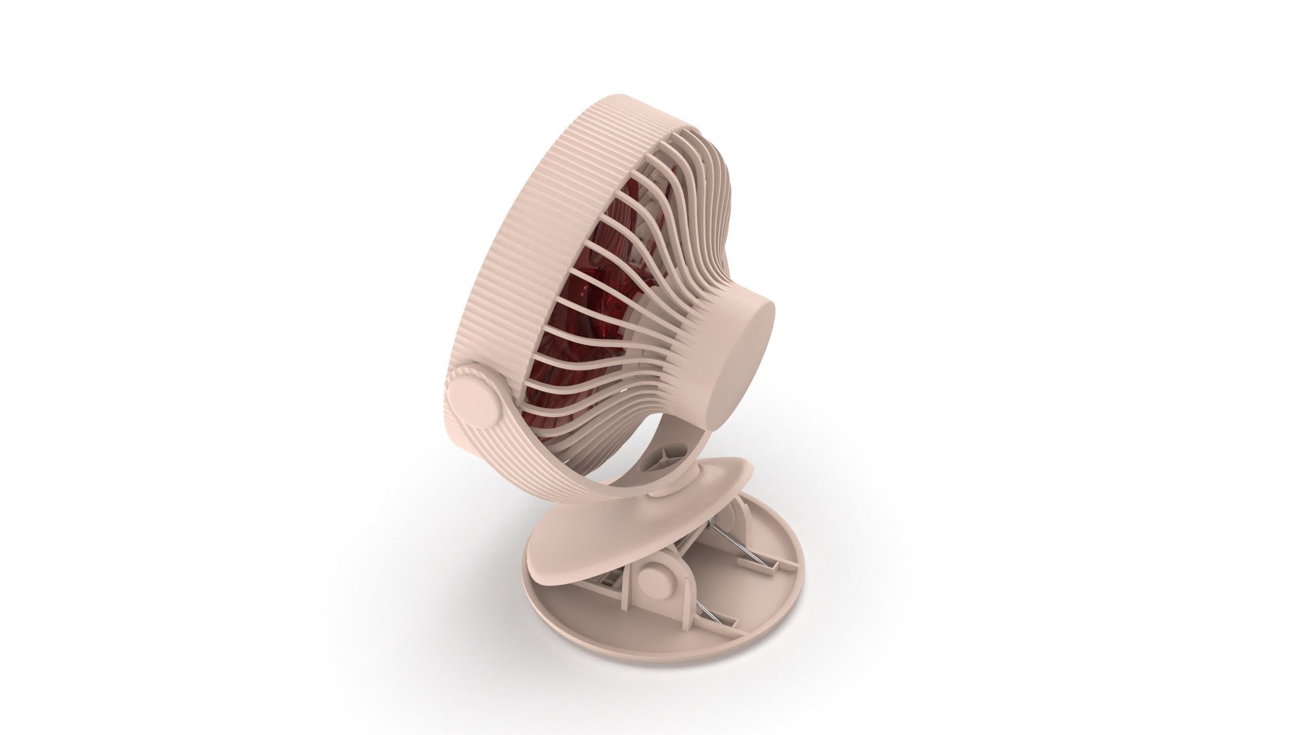 Portable Rechargeable Mini Fan 3D model_11