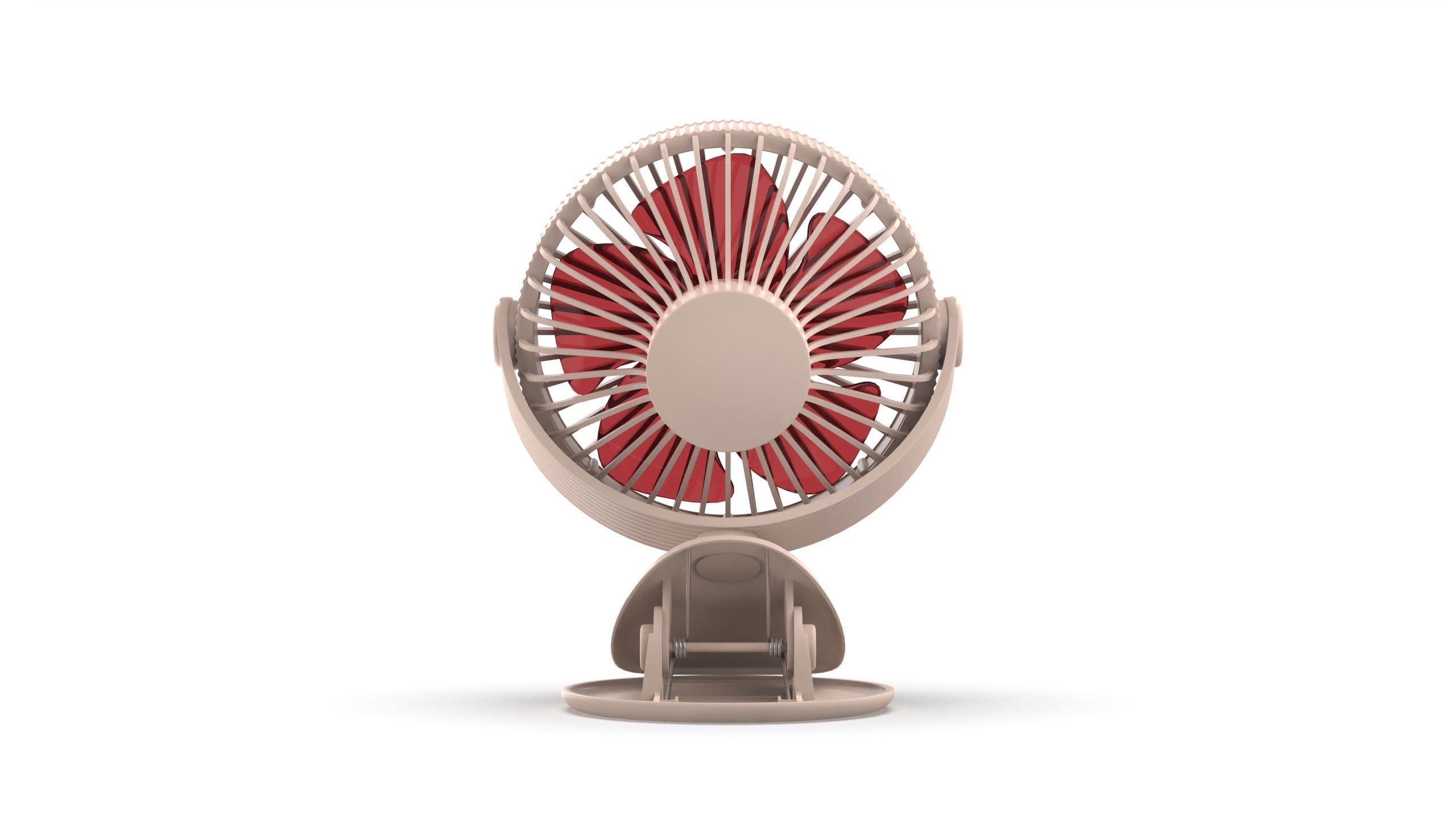 Portable Rechargeable Mini Fan 3D model_10