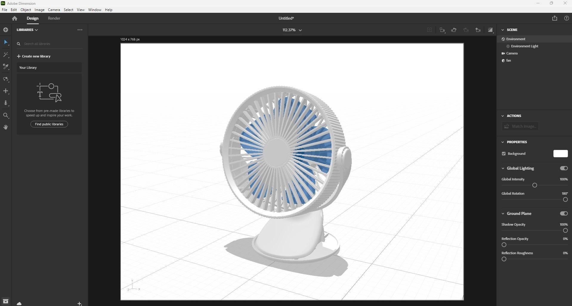 Portable Rechargeable Mini Fan 3D model_19