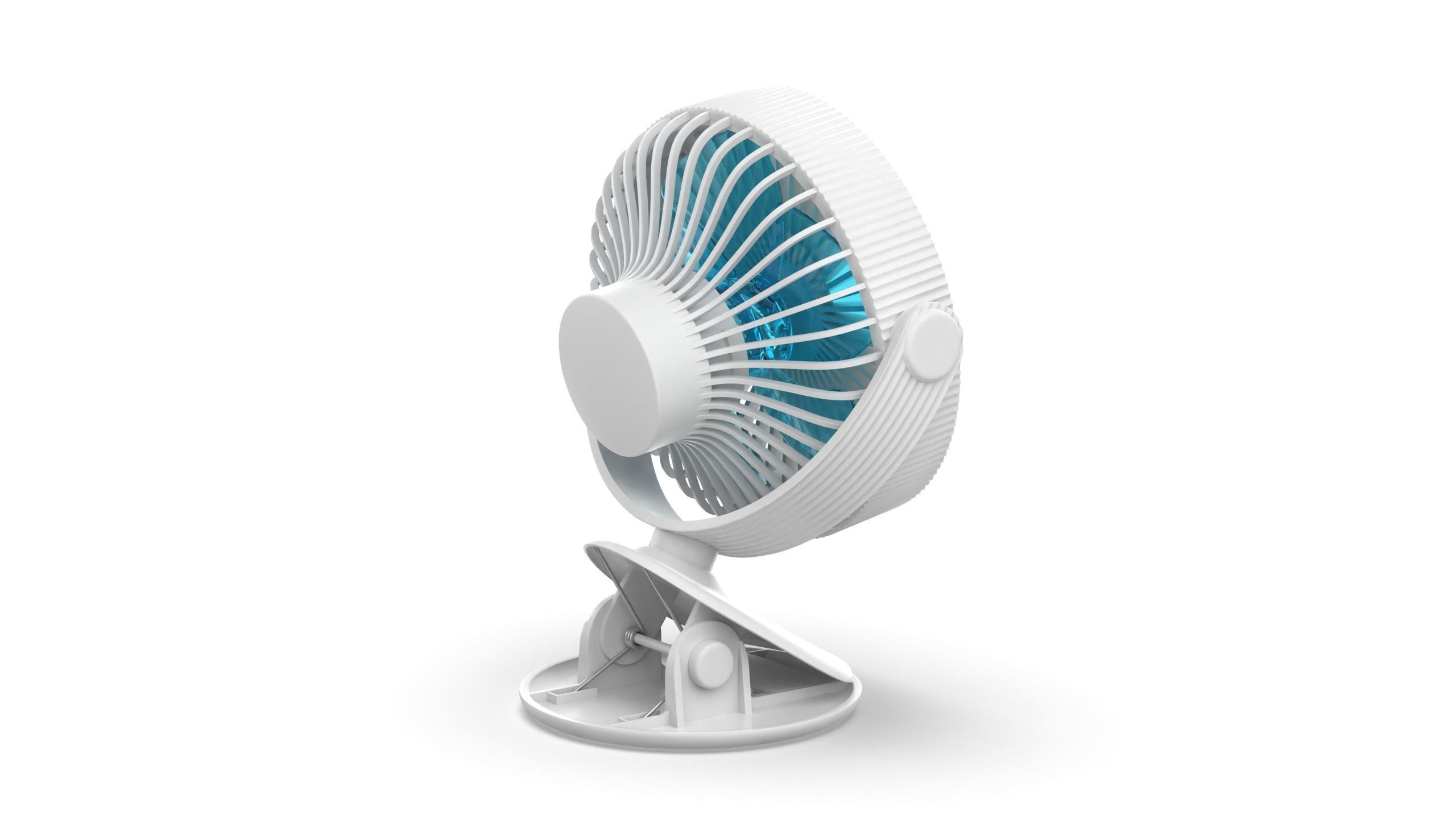 Portable Rechargeable Mini Fan 3D model_1