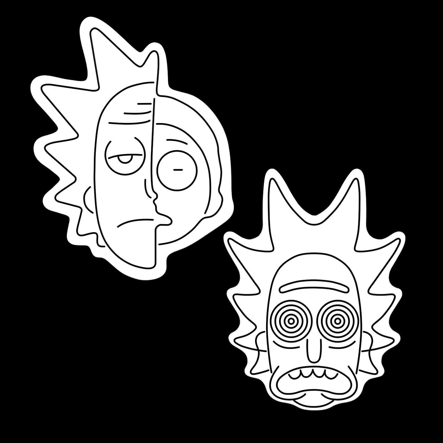 Rick and Morty Neon Sign 3D model_2