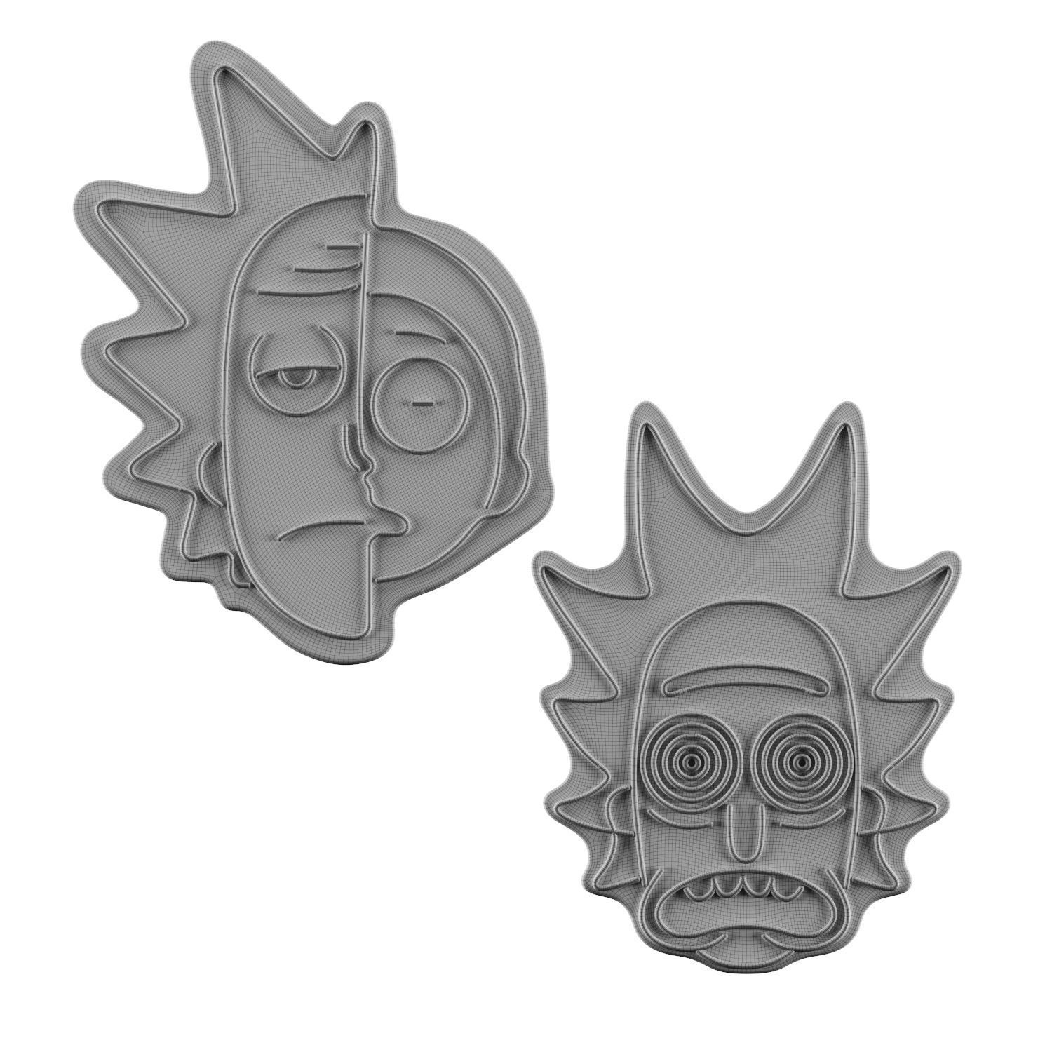 Rick and Morty Neon Sign 3D model_1