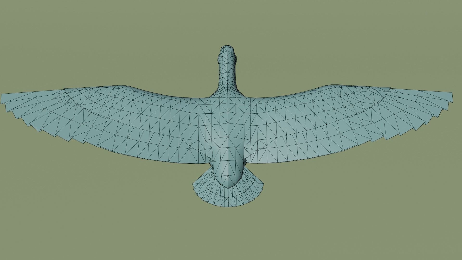 Duck Bird Low-poly 3D model_9