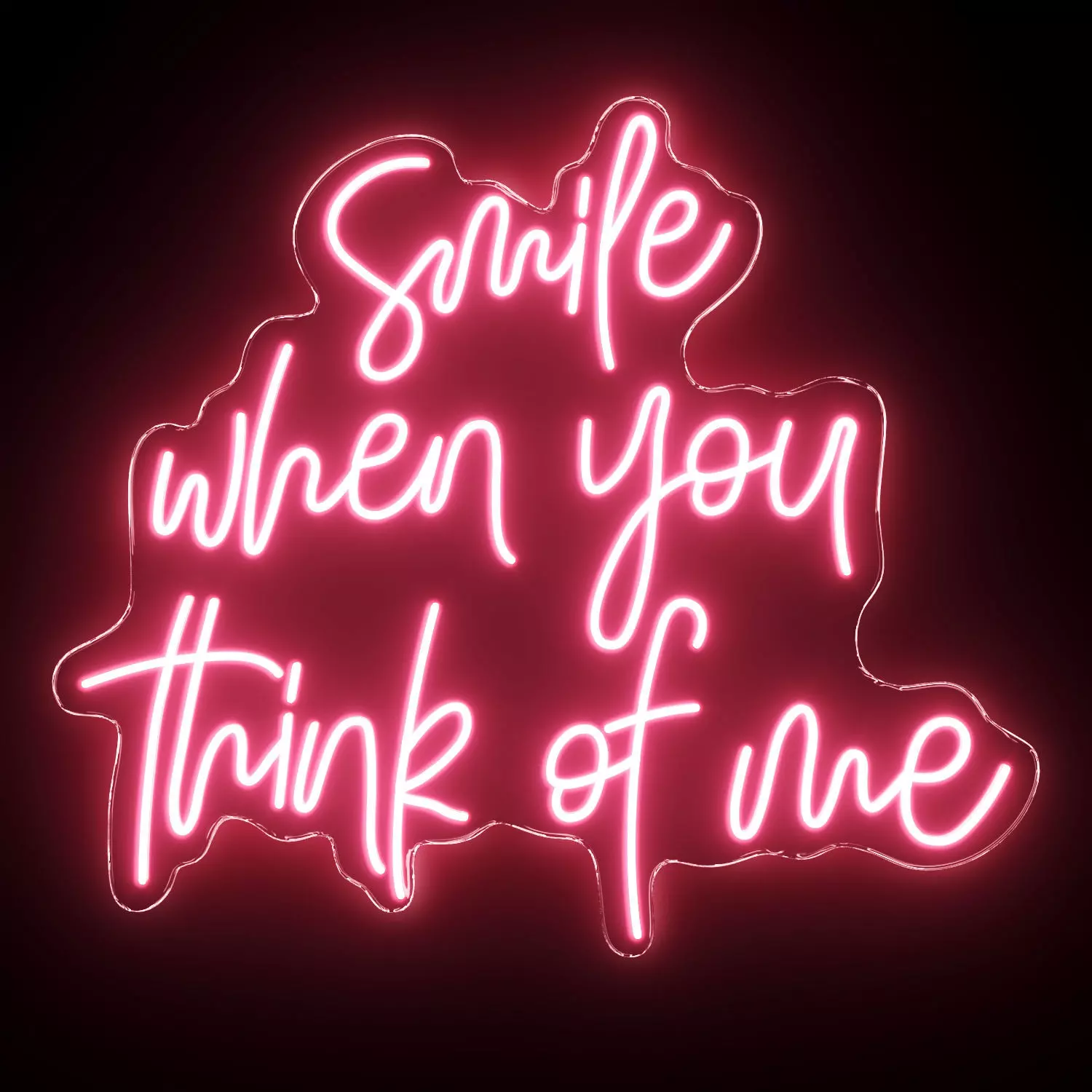 Smile When You Think Of Me Neon Sign 3D model