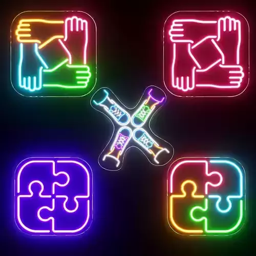 Teamwork Neon Signs