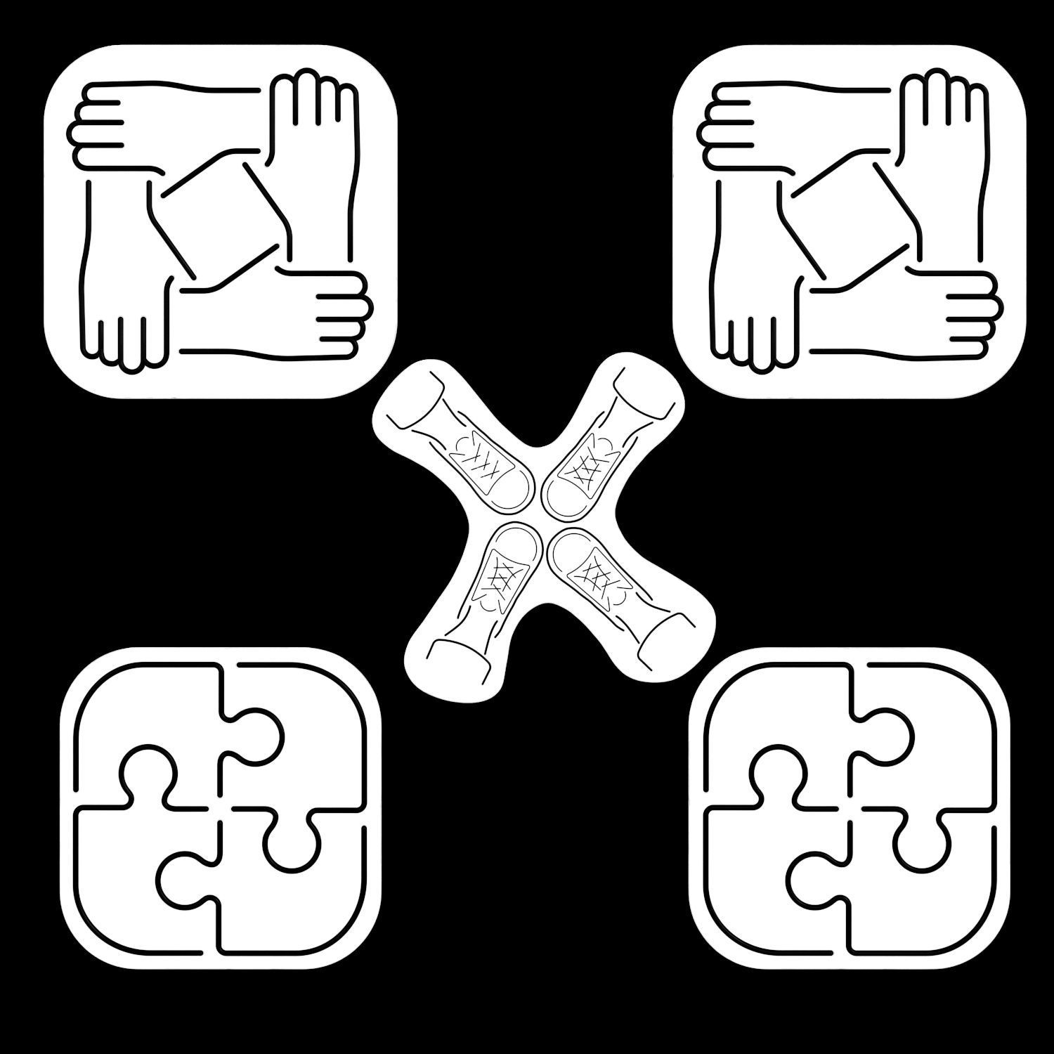 Teamwork Neon Signs 3D model_2