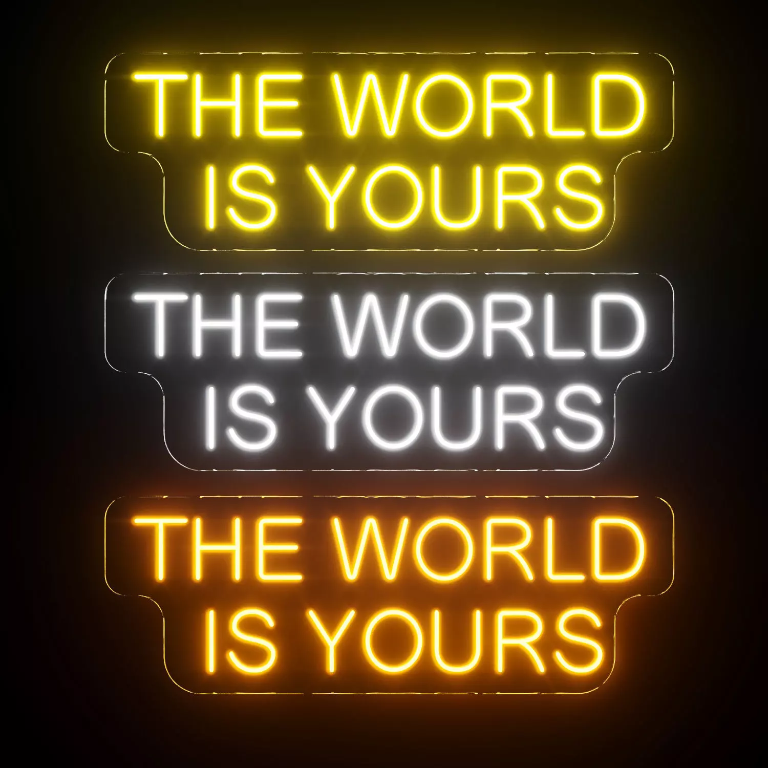 The World Is Yours Neon Sign 3D model