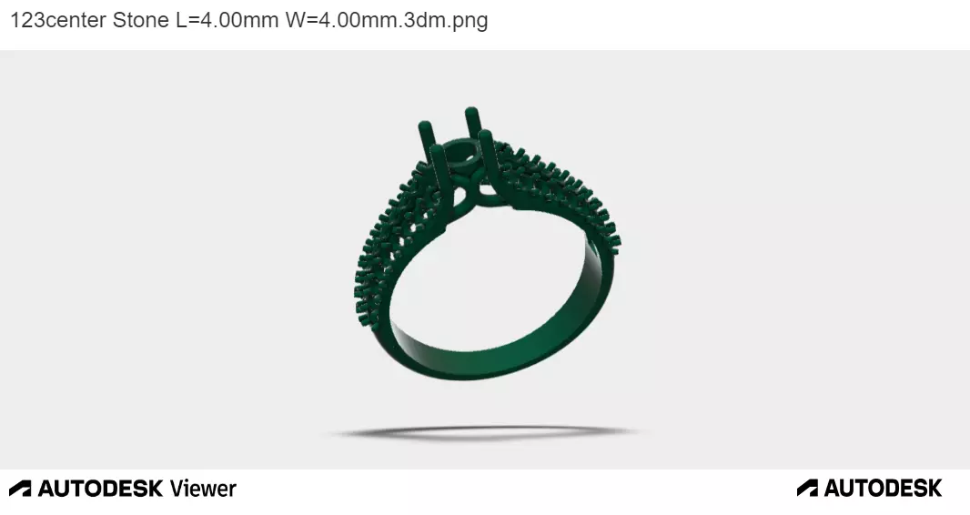 Woman Ring with Round Centre Stone 3D print model_0
