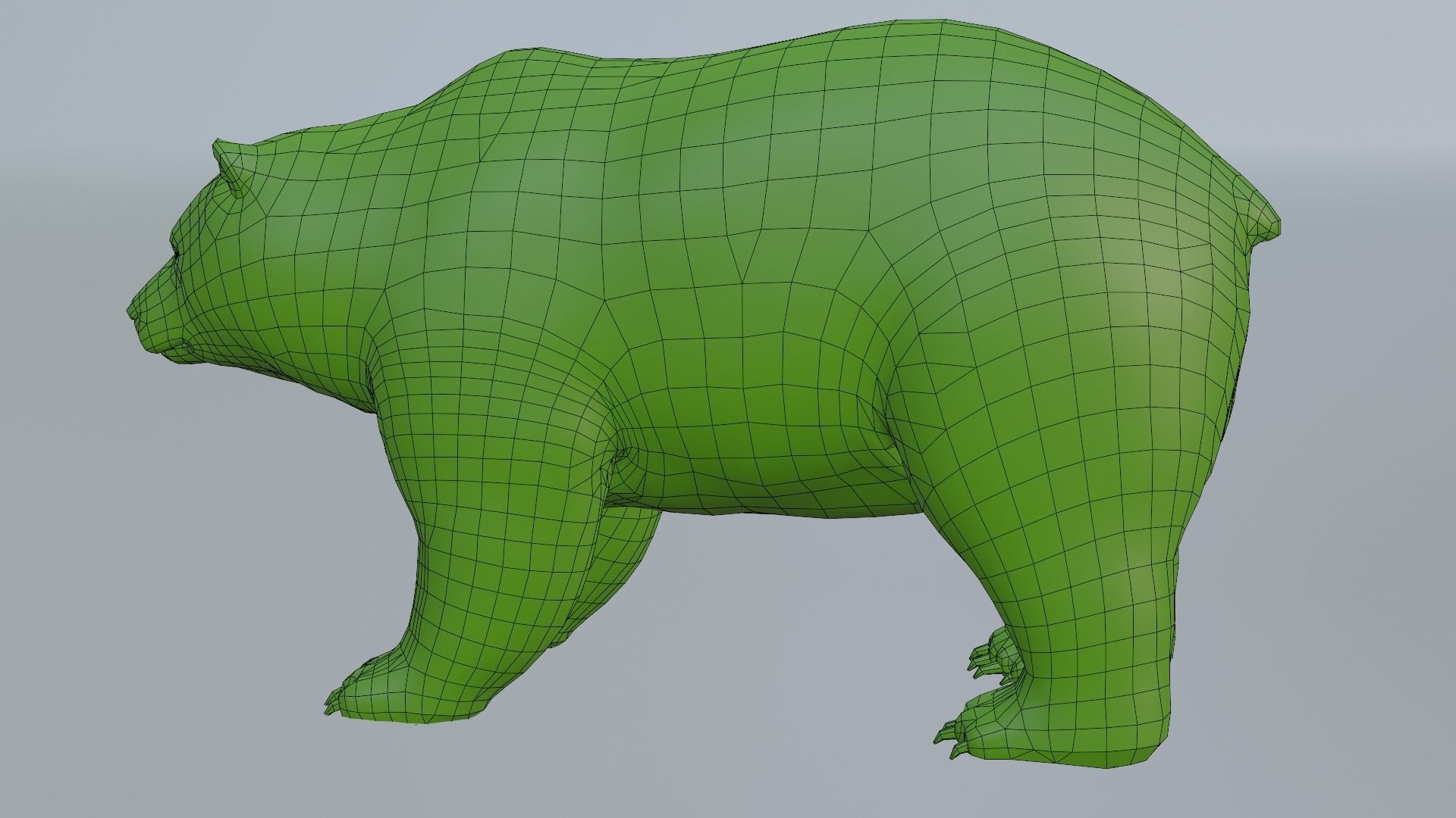 Grizzly Low-poly 3D model_5