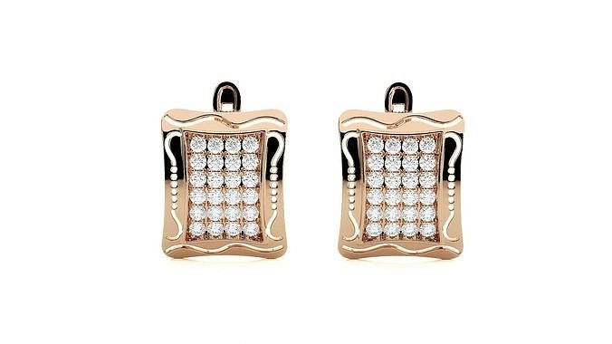Diamond Head Light Wt Earrings 3dm stl renders details 3D print model
