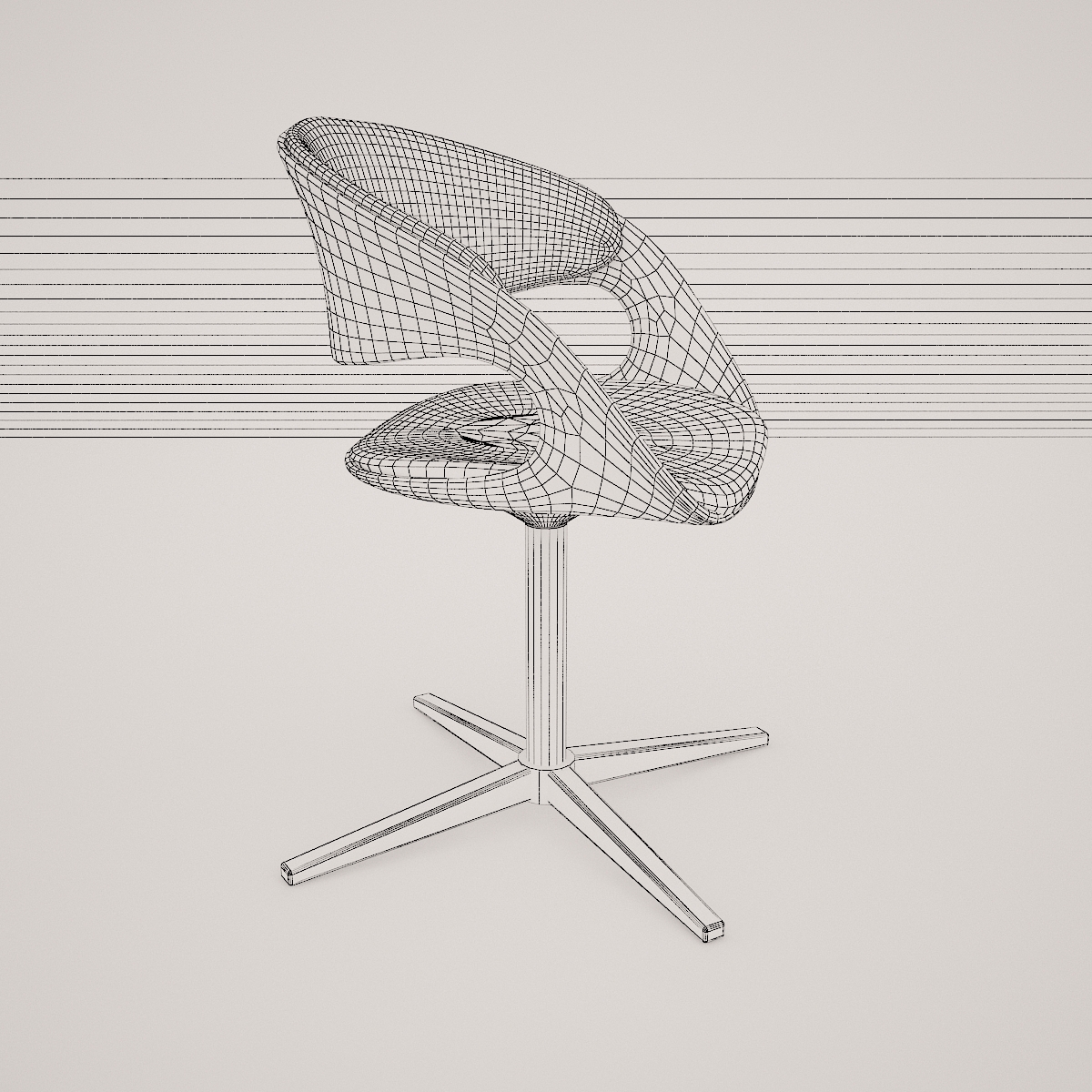 lox bucket seat chair by walter knoll  3d model  3D model_11