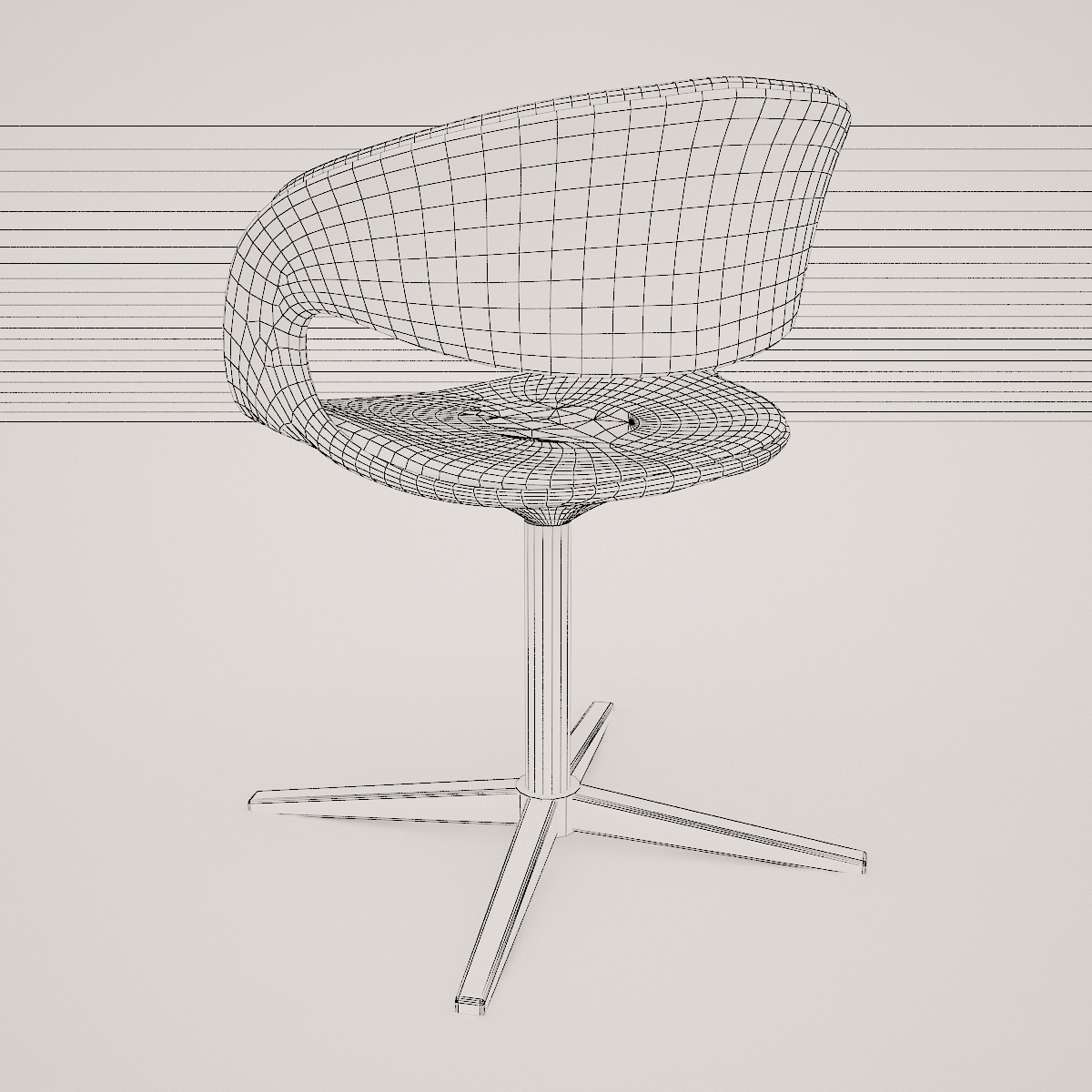 lox bucket seat chair by walter knoll  3d model  3D model_27