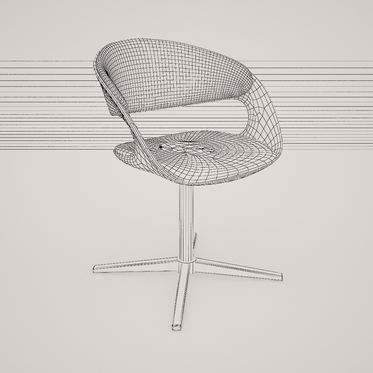 lox bucket seat chair by walter knoll  3d model  3D model_13
