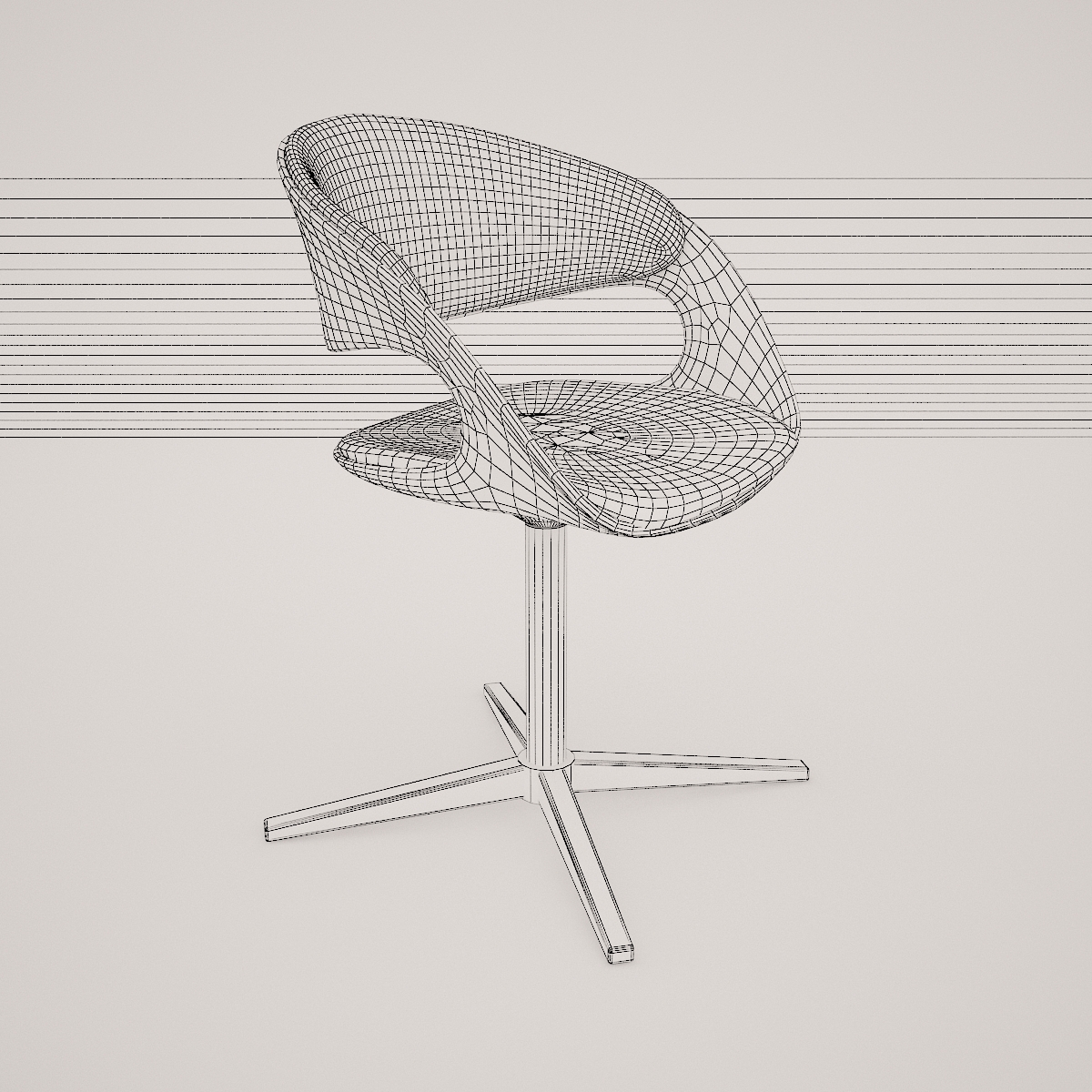 lox bucket seat chair by walter knoll  3d model  3D model_12