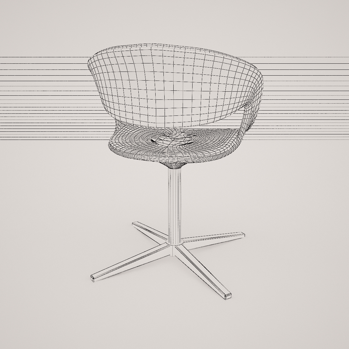 lox bucket seat chair by walter knoll  3d model  3D model_7