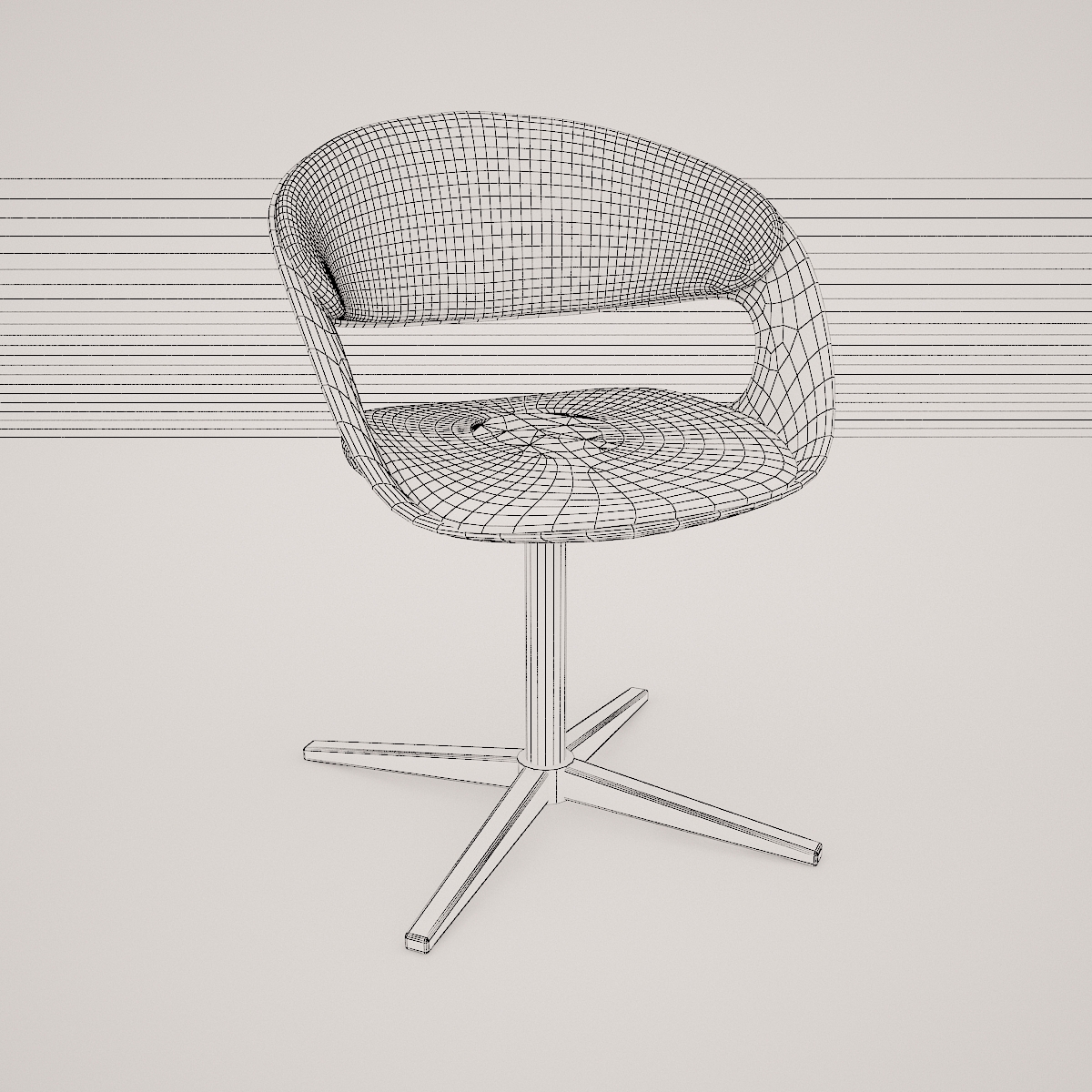 lox bucket seat chair by walter knoll  3d model  3D model_14