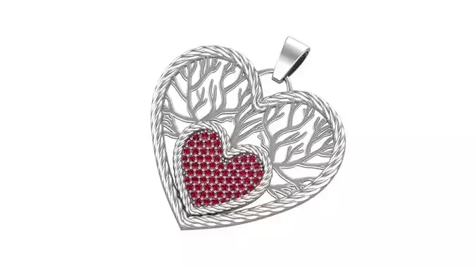 Heart Love Necklace 3D print model