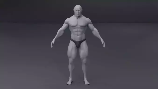 Base Mesh - Human Body - Muscular Male