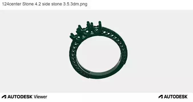 Woman Ring with Three Round Stones