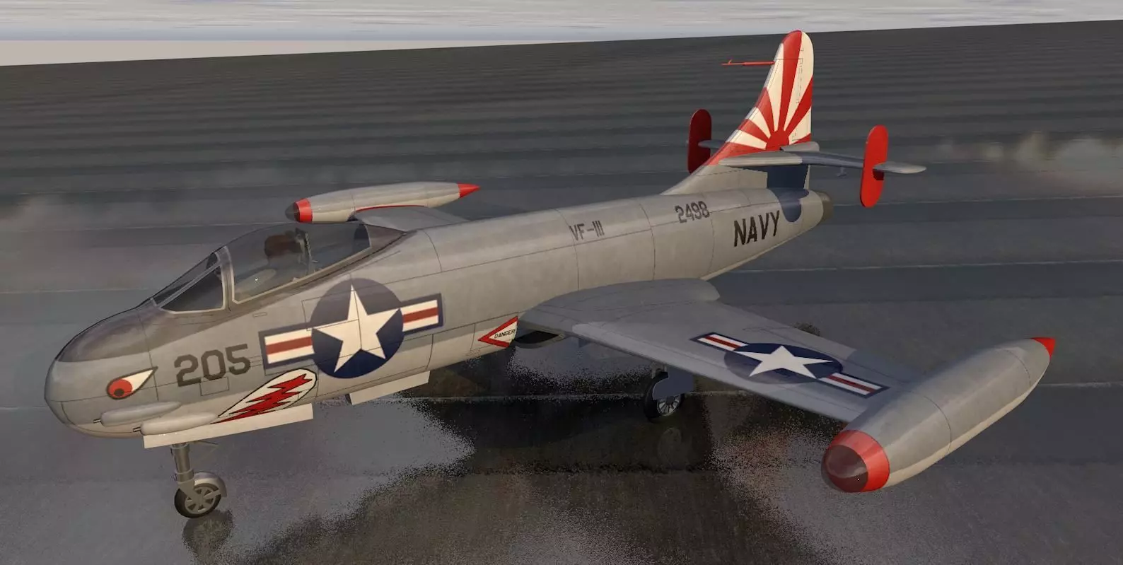 Chance Vought F6U-1 Pirate 3D model