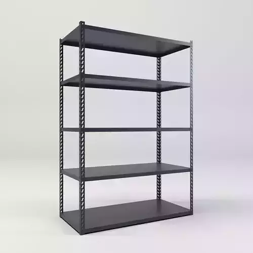 Storage rack shelving unit Low-poly 3D model