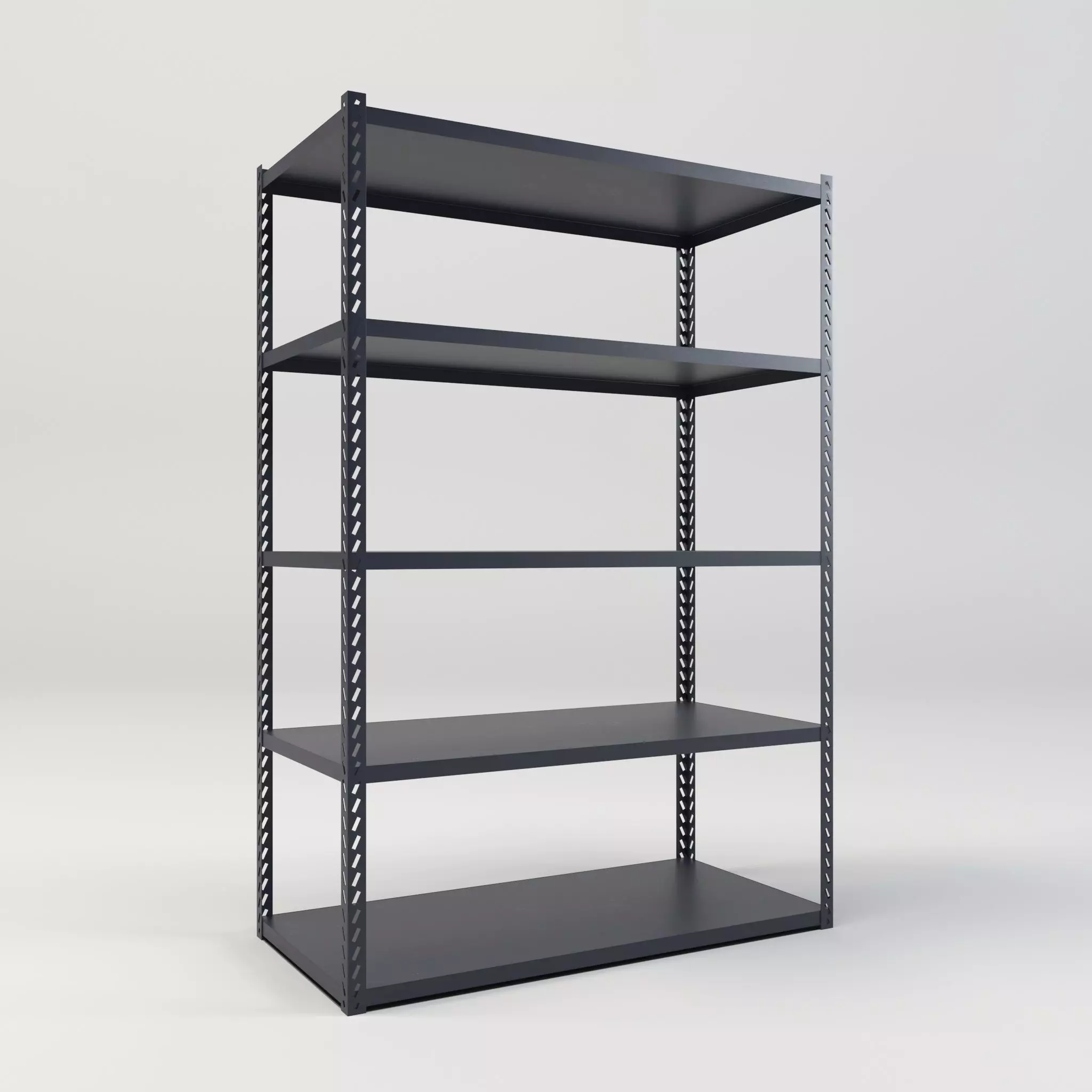 Storage rack shelving unit Low-poly 3D model