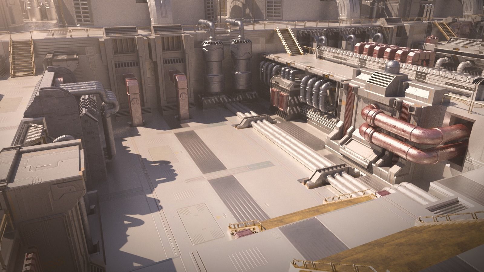 Scifi factory 3D model_5