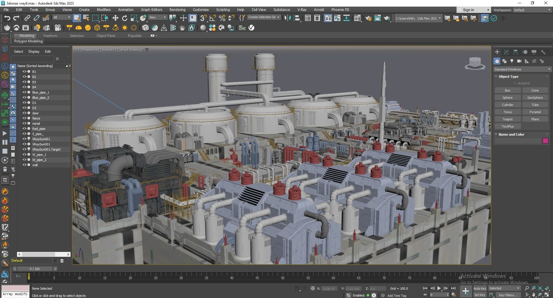 Scifi factory 3D model_12