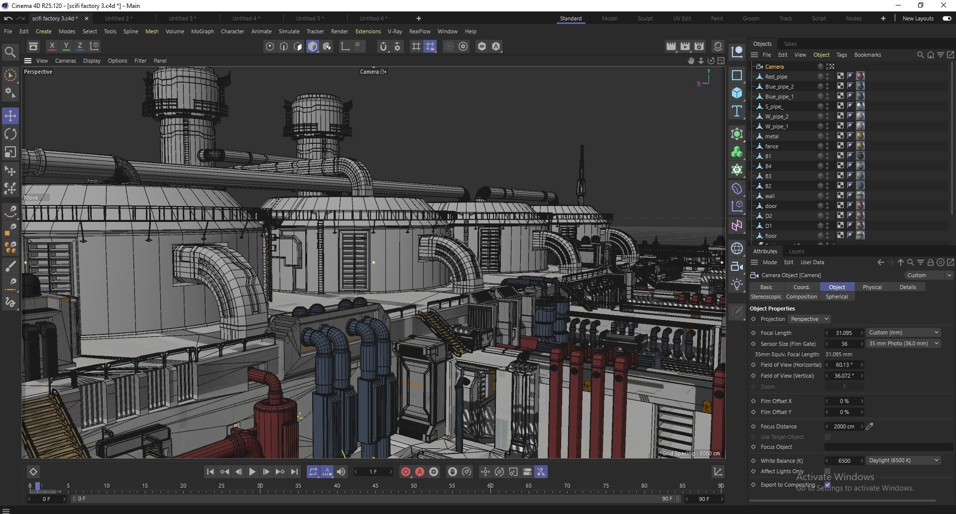 Scifi factory 3D model_13
