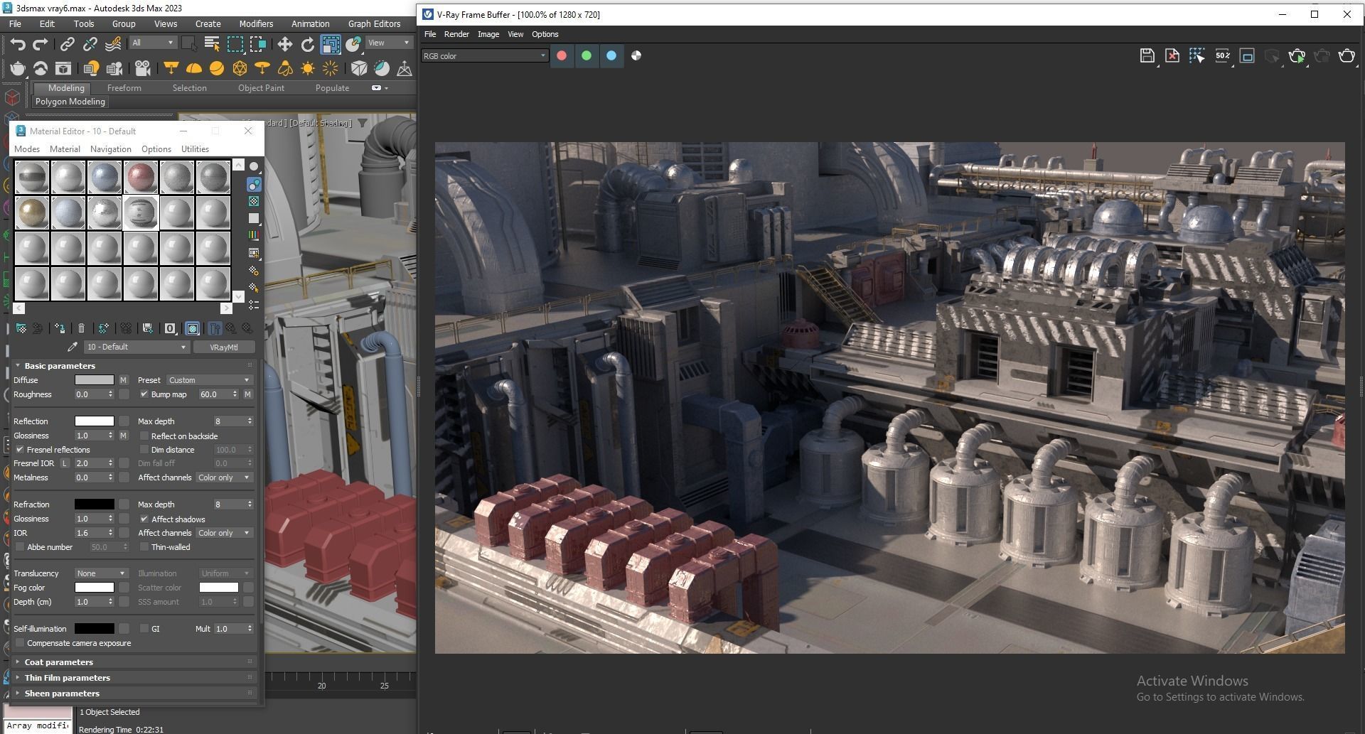 Scifi factory 3D model_7
