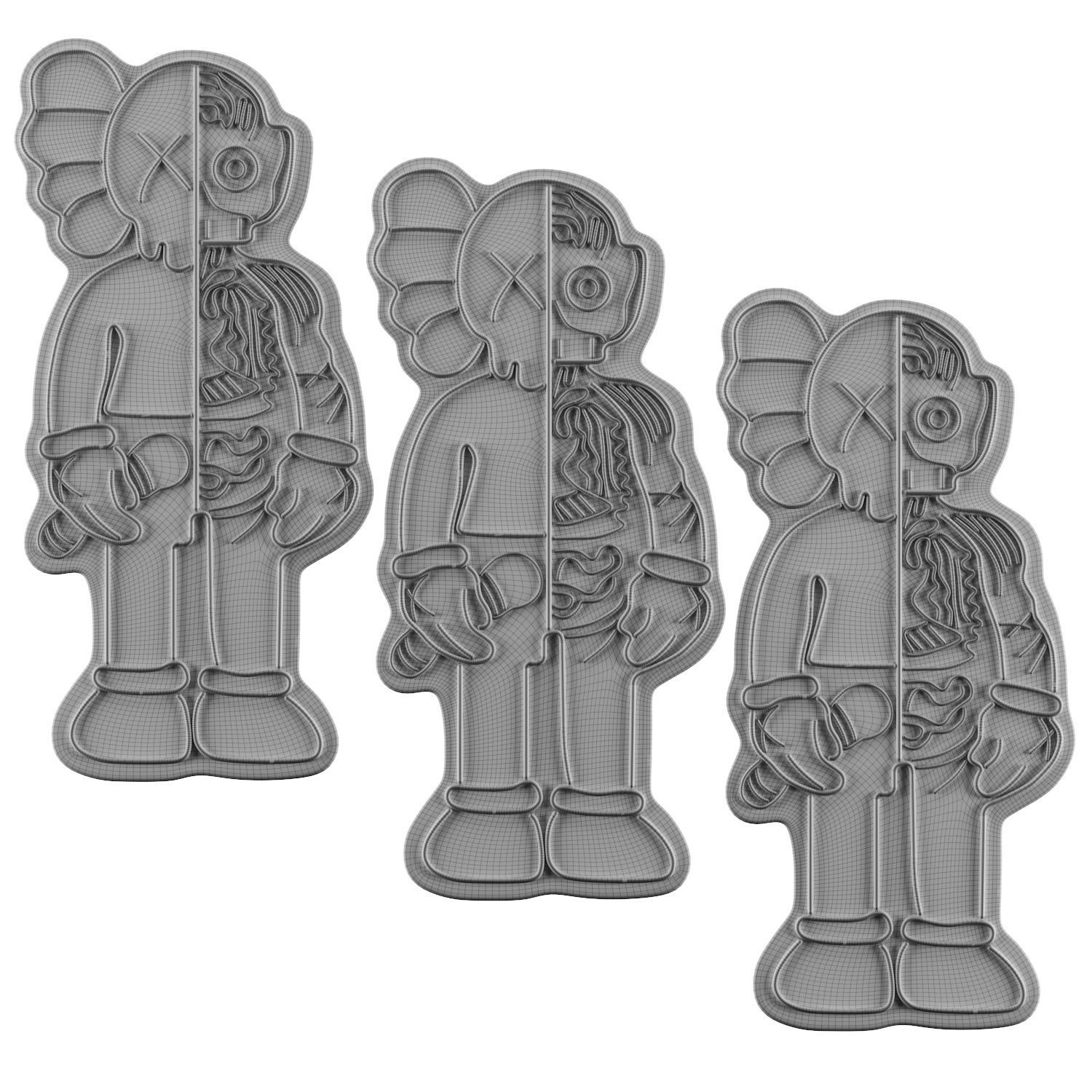 Kaws Neon Sign 3D model_1