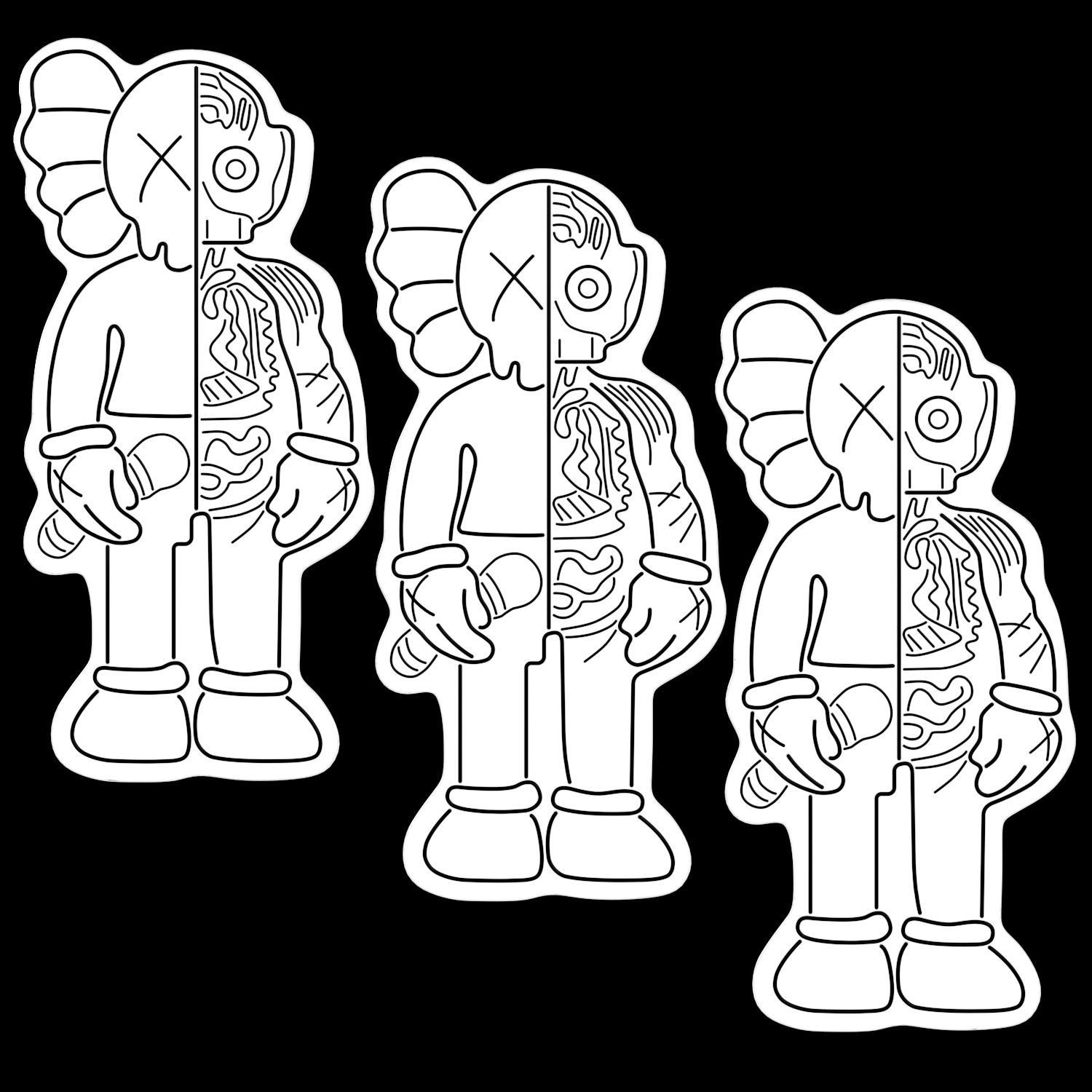 Kaws Neon Sign 3D model_2