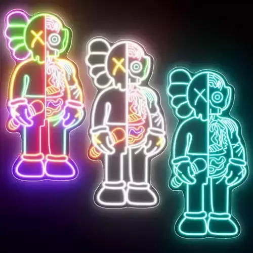 Kaws Neon Sign