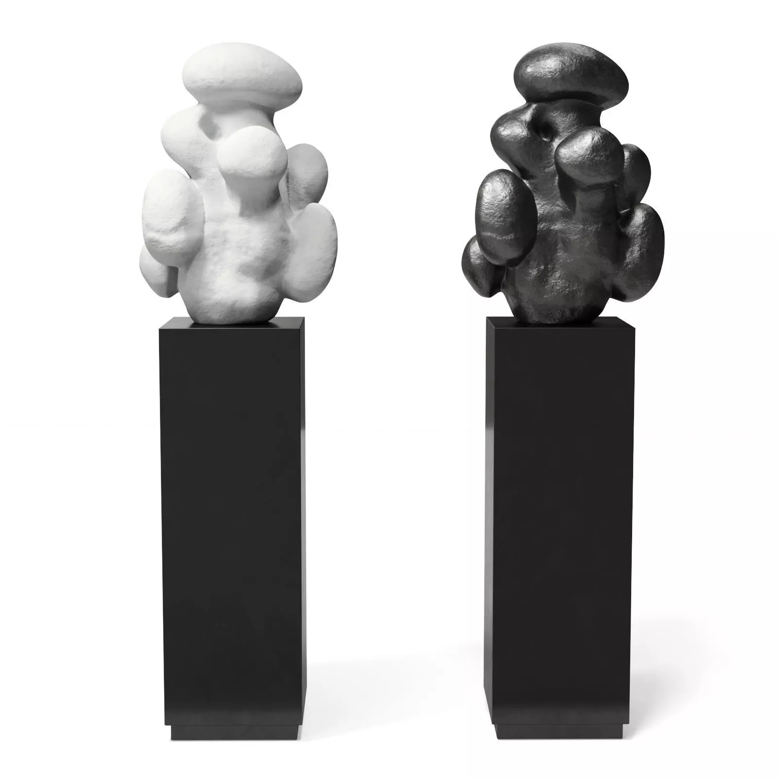 Cloud figure art Low-poly 3D model_0