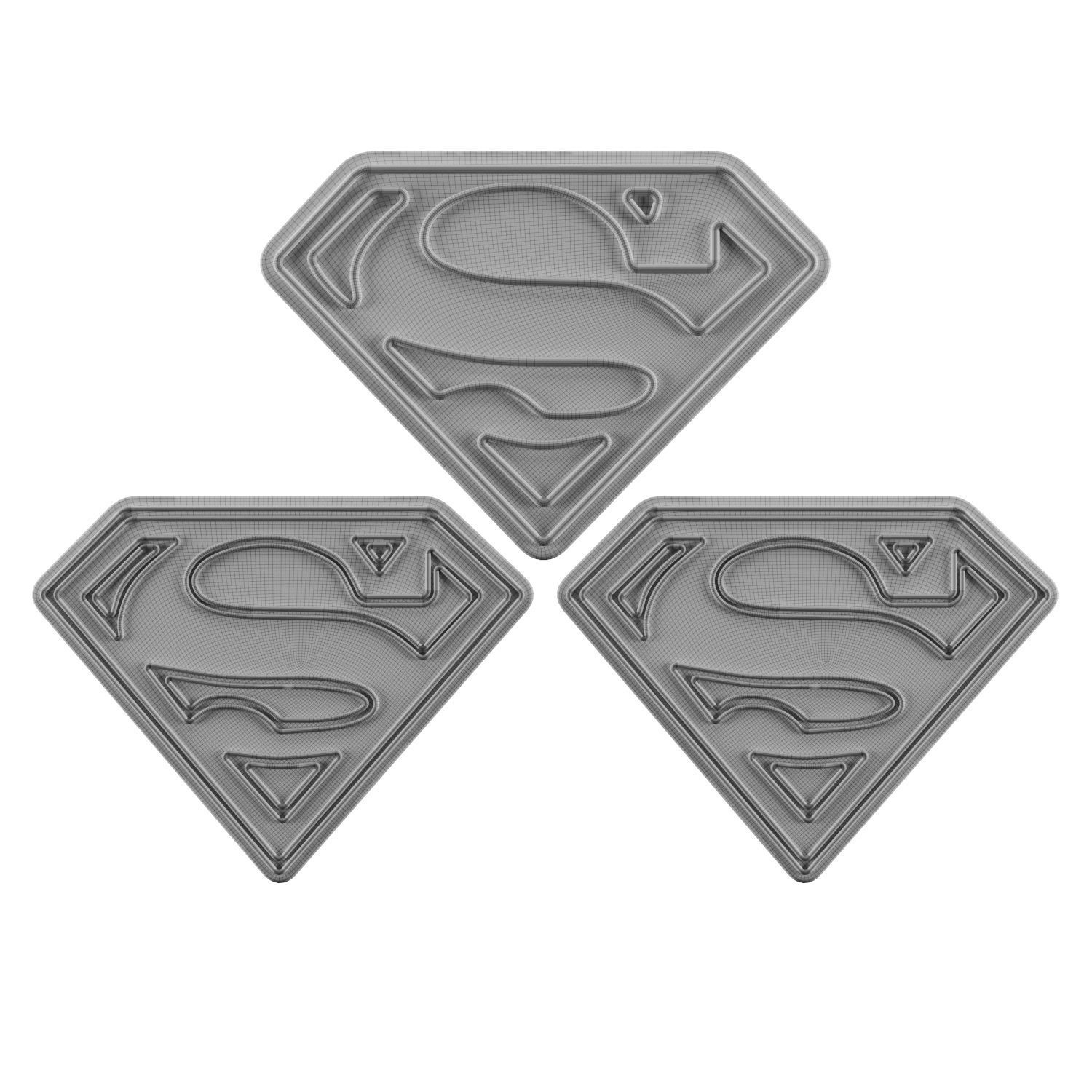 Superman Neon Signs 3D model_1