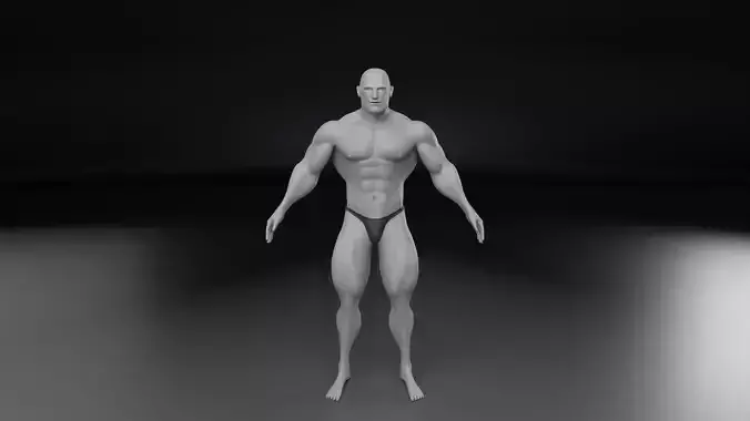 Base Mesh - Human Body - Muscular Male V2 3D model