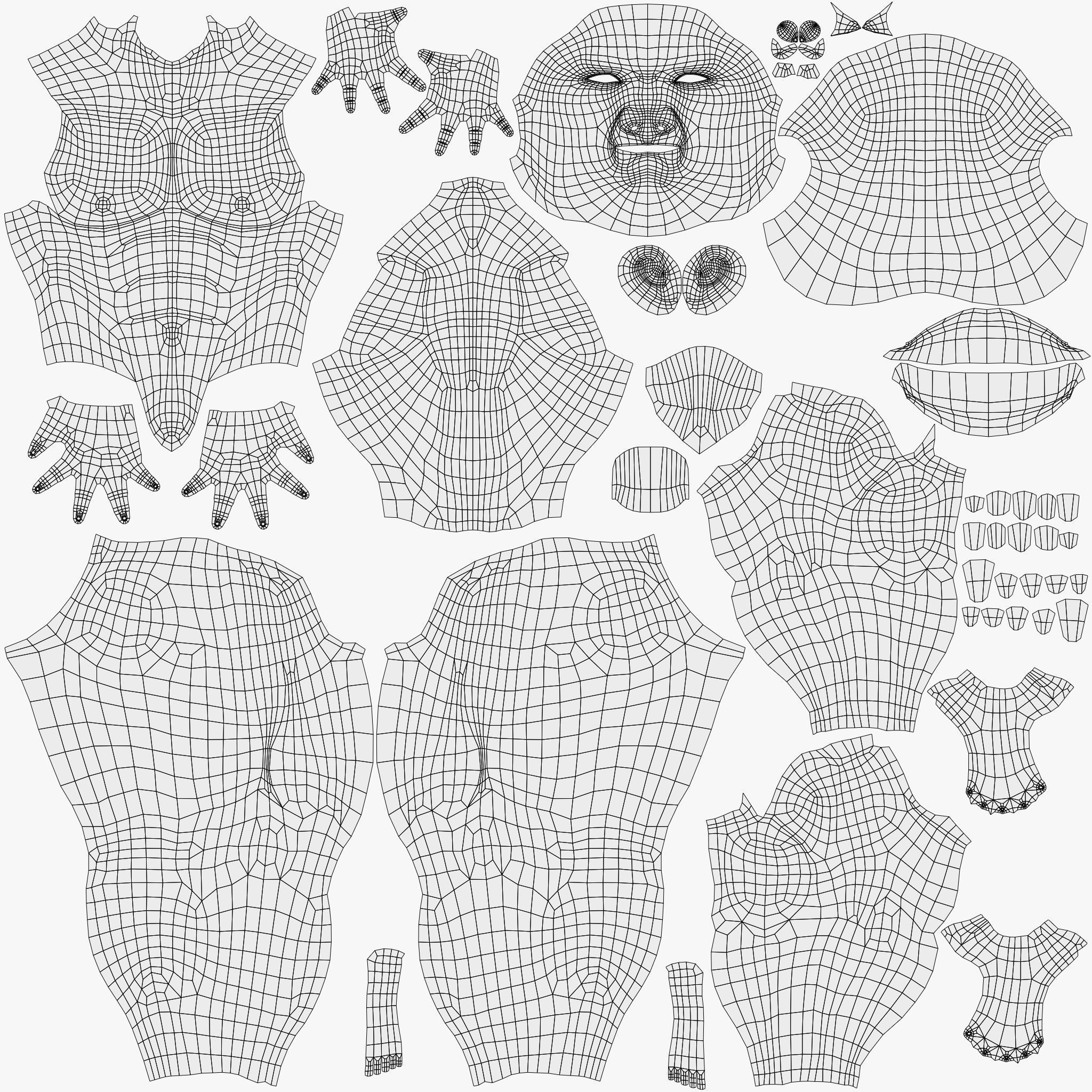 Base Mesh - Human Body - Muscular Male V2 3D model_6