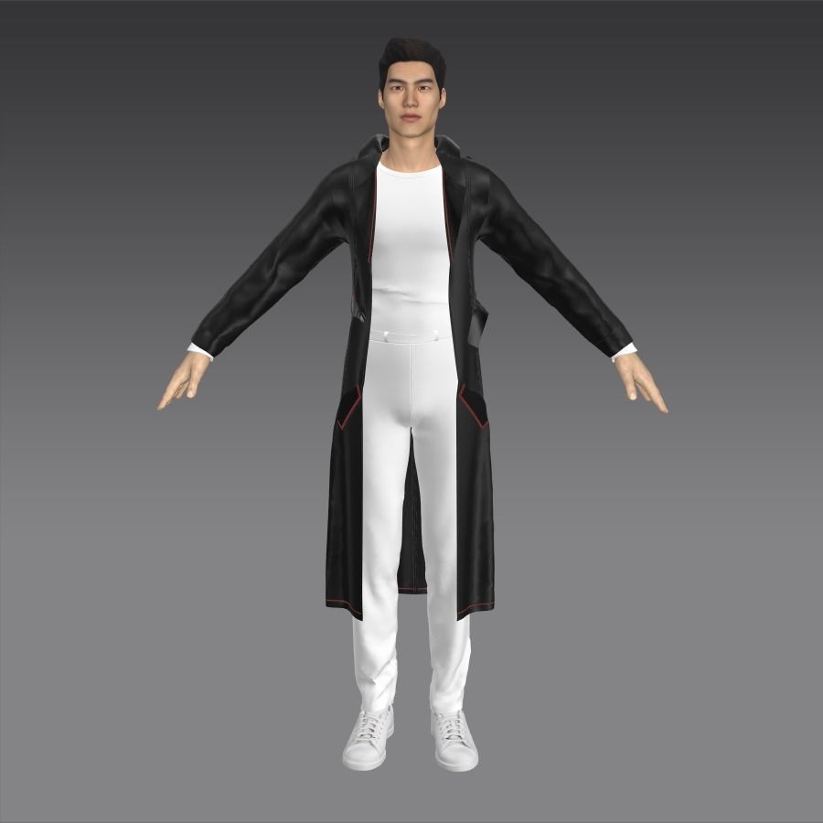 MANS FASHION Low-poly 3D model_3