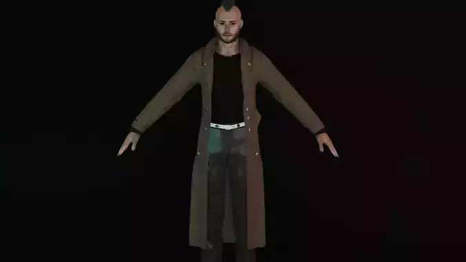 MANS FASHION Low-poly 3D model