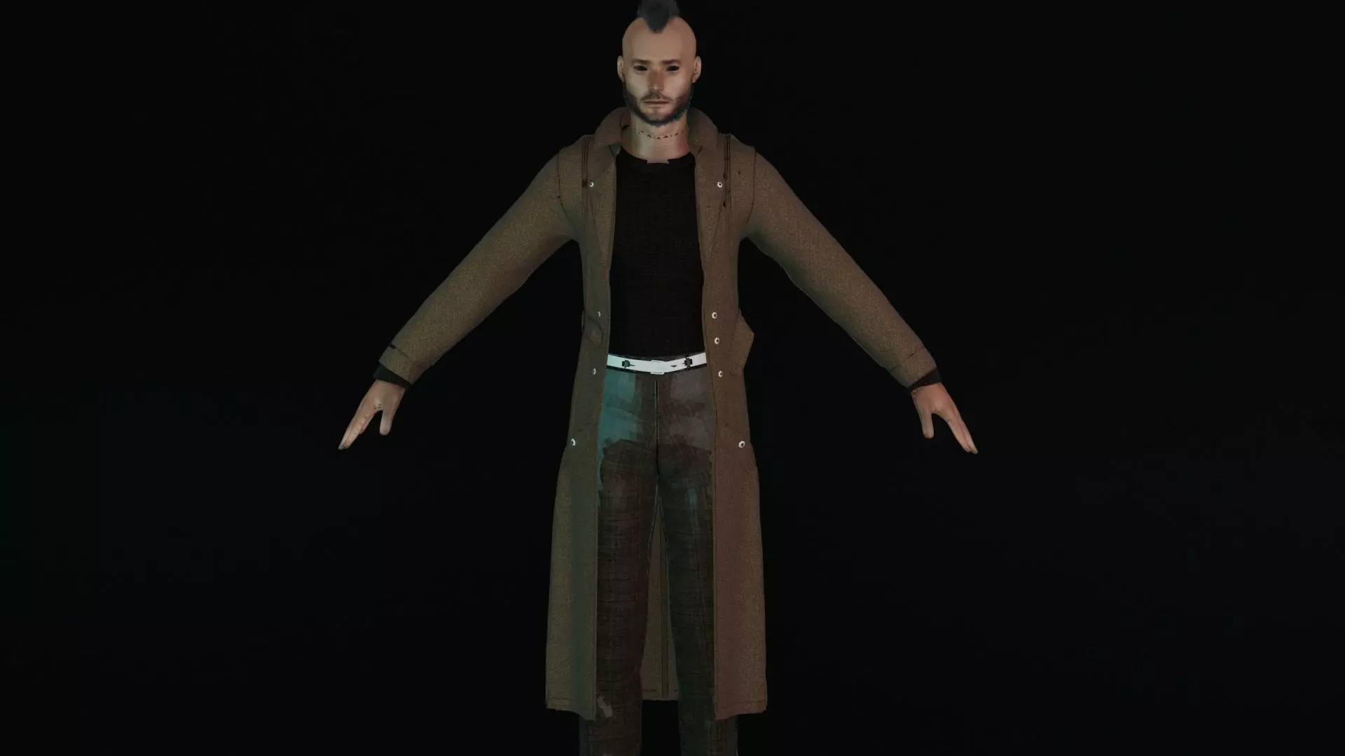 MANS FASHION Low-poly 3D model_0